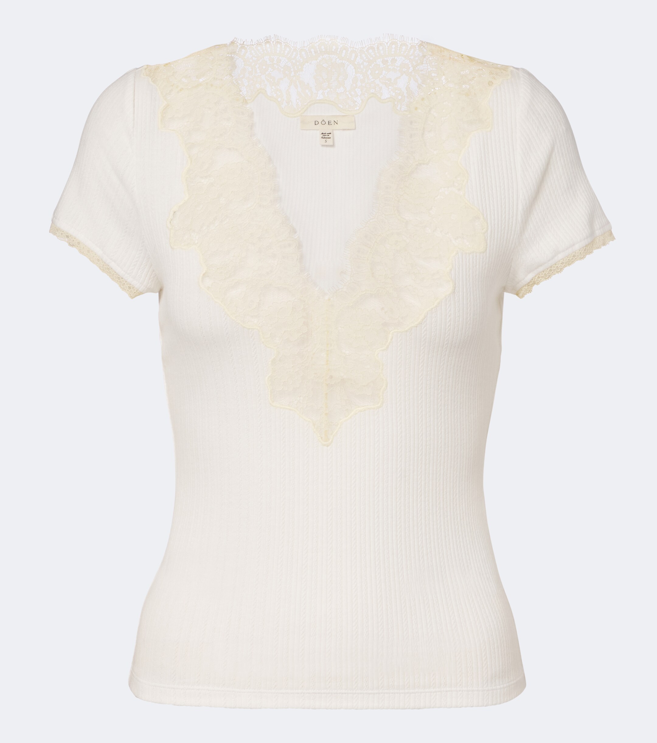 Dôen Dôen Nalia pointelle cotton-blend T-shirt