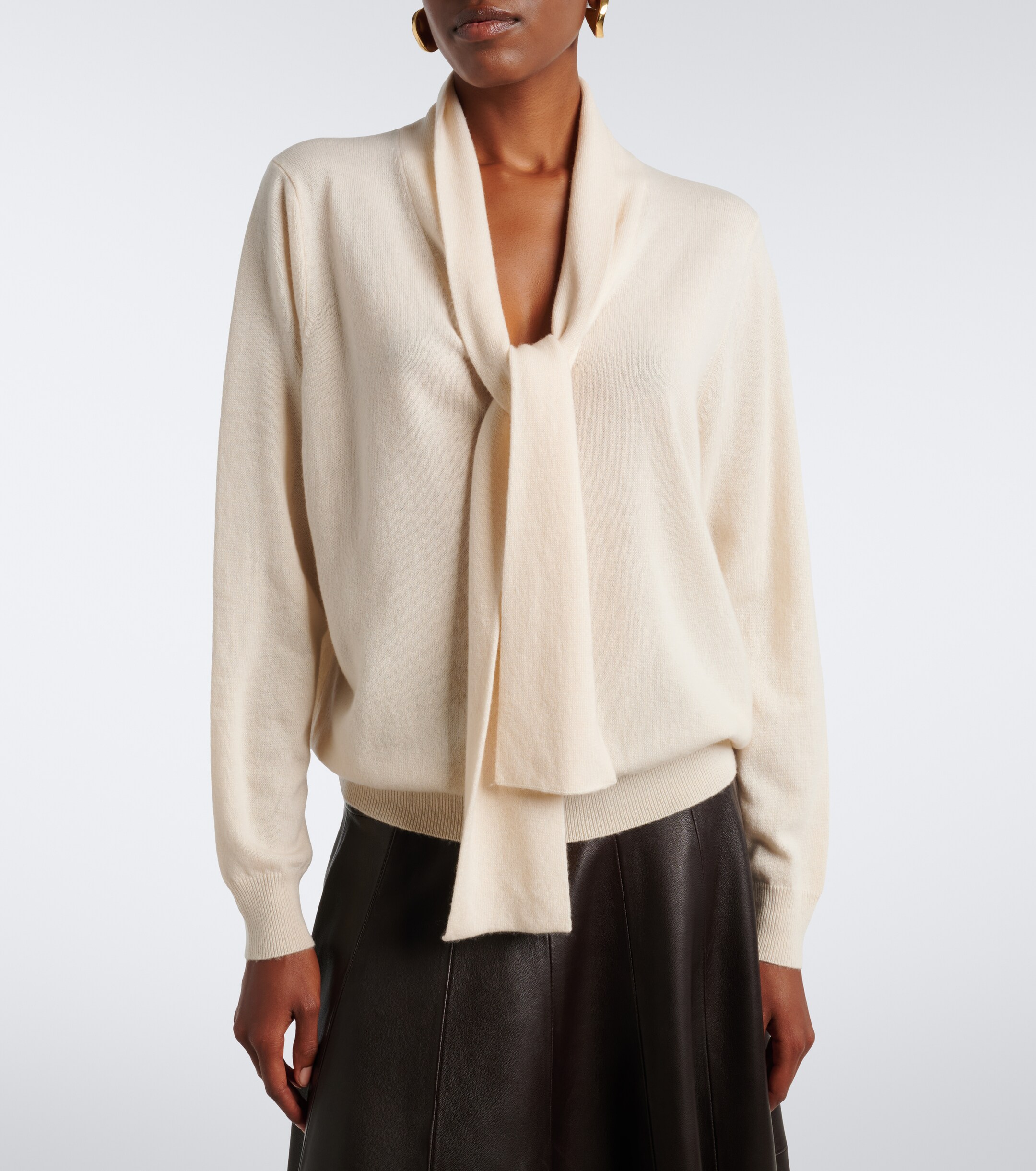 Jardin des Orangers Jardin des Orangers Tie-neck wool and cashmere sweater