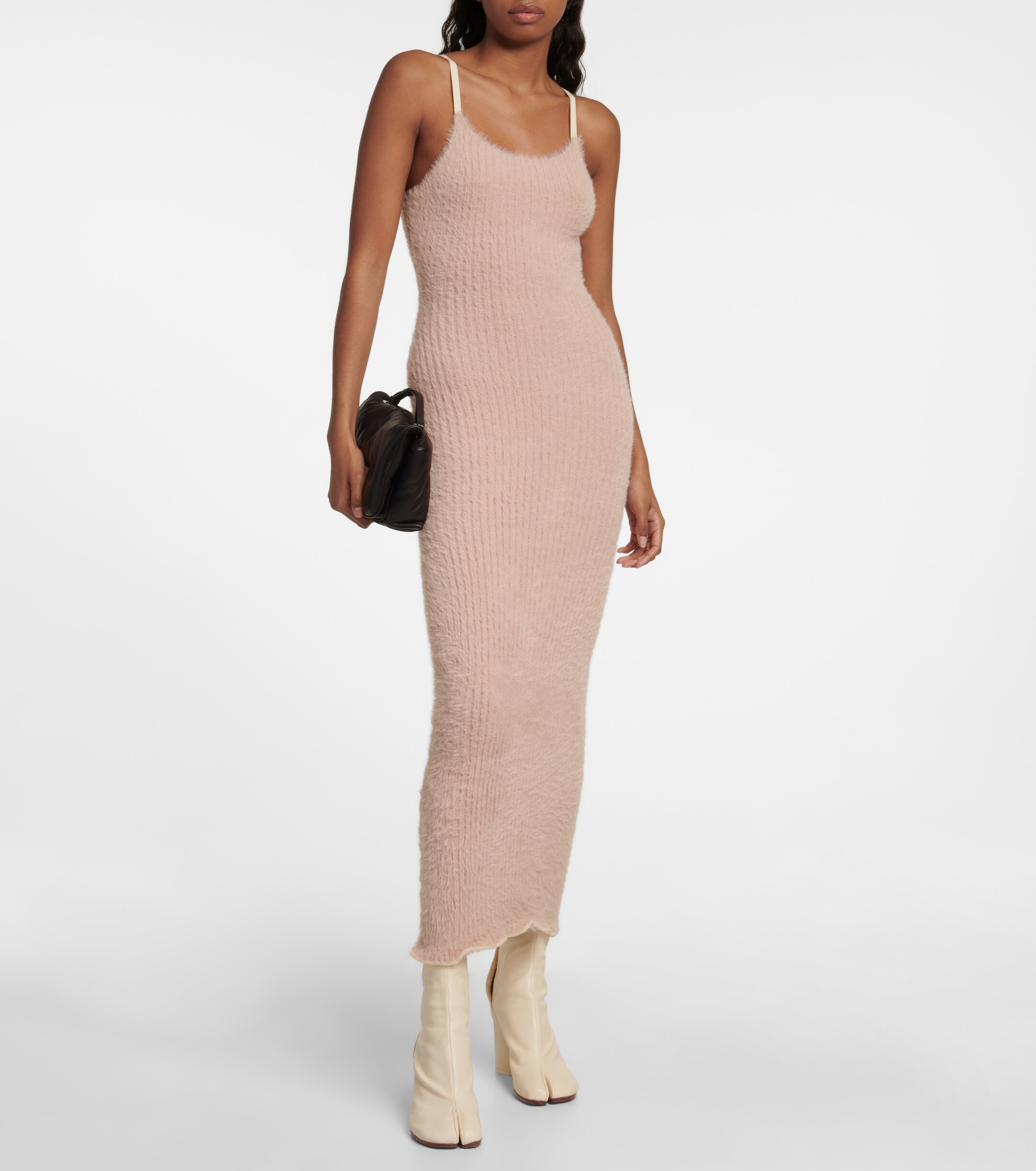 MM6 Maison Margiela Ribbed-knit midi dress