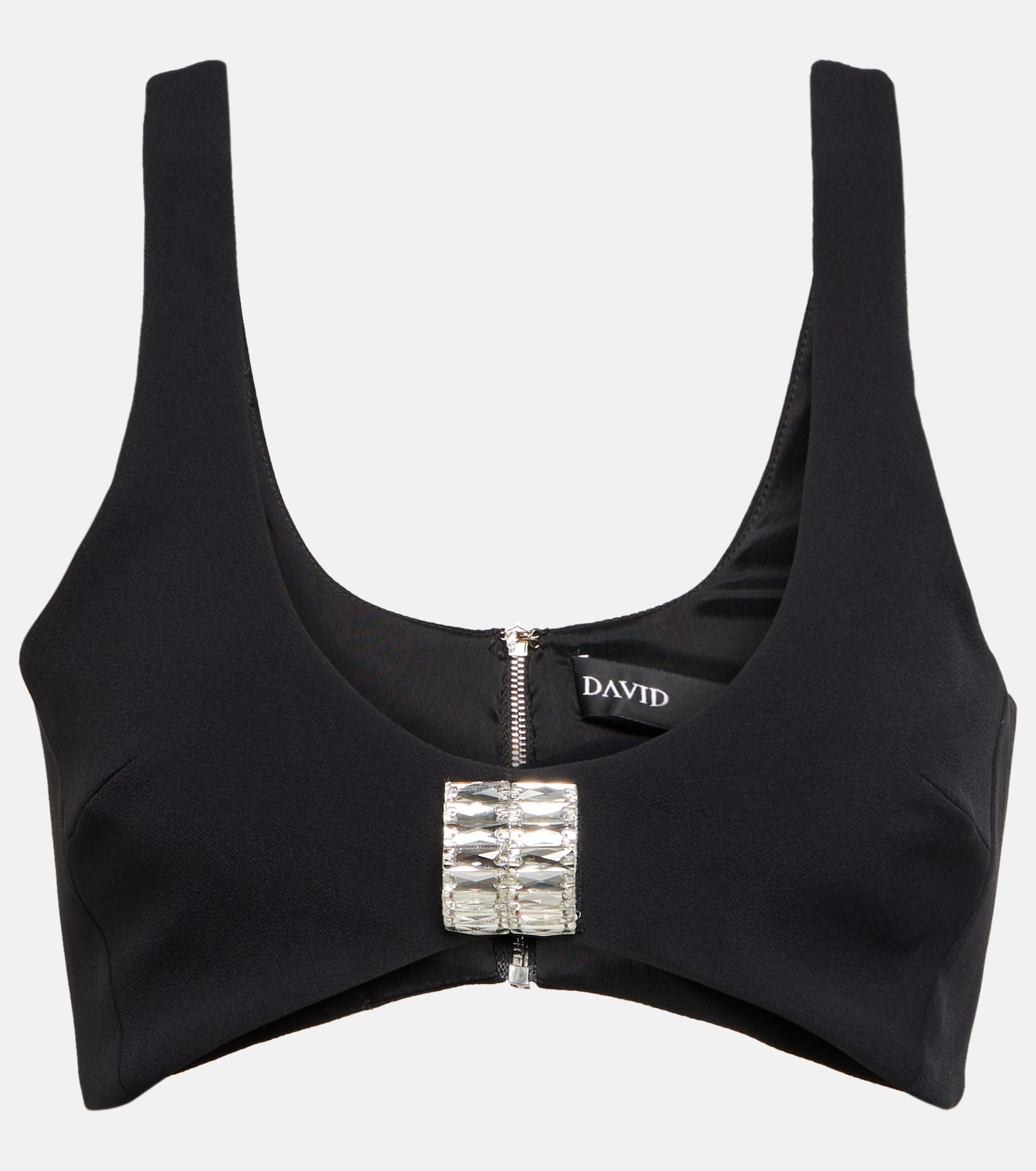 David Koma David Koma Embellished cady bra top