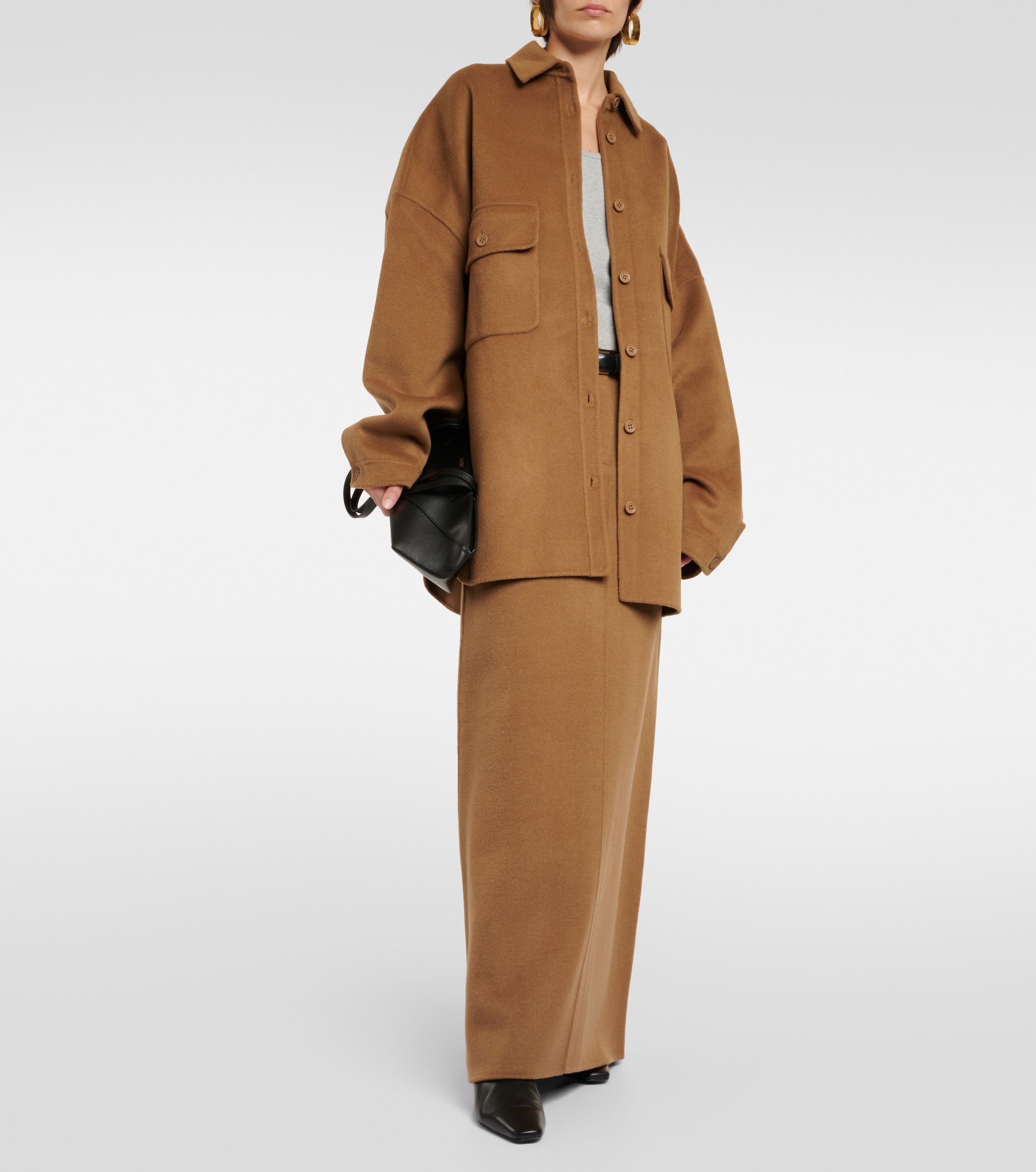 The Frankie Shop Dallas wool-blend overshirt