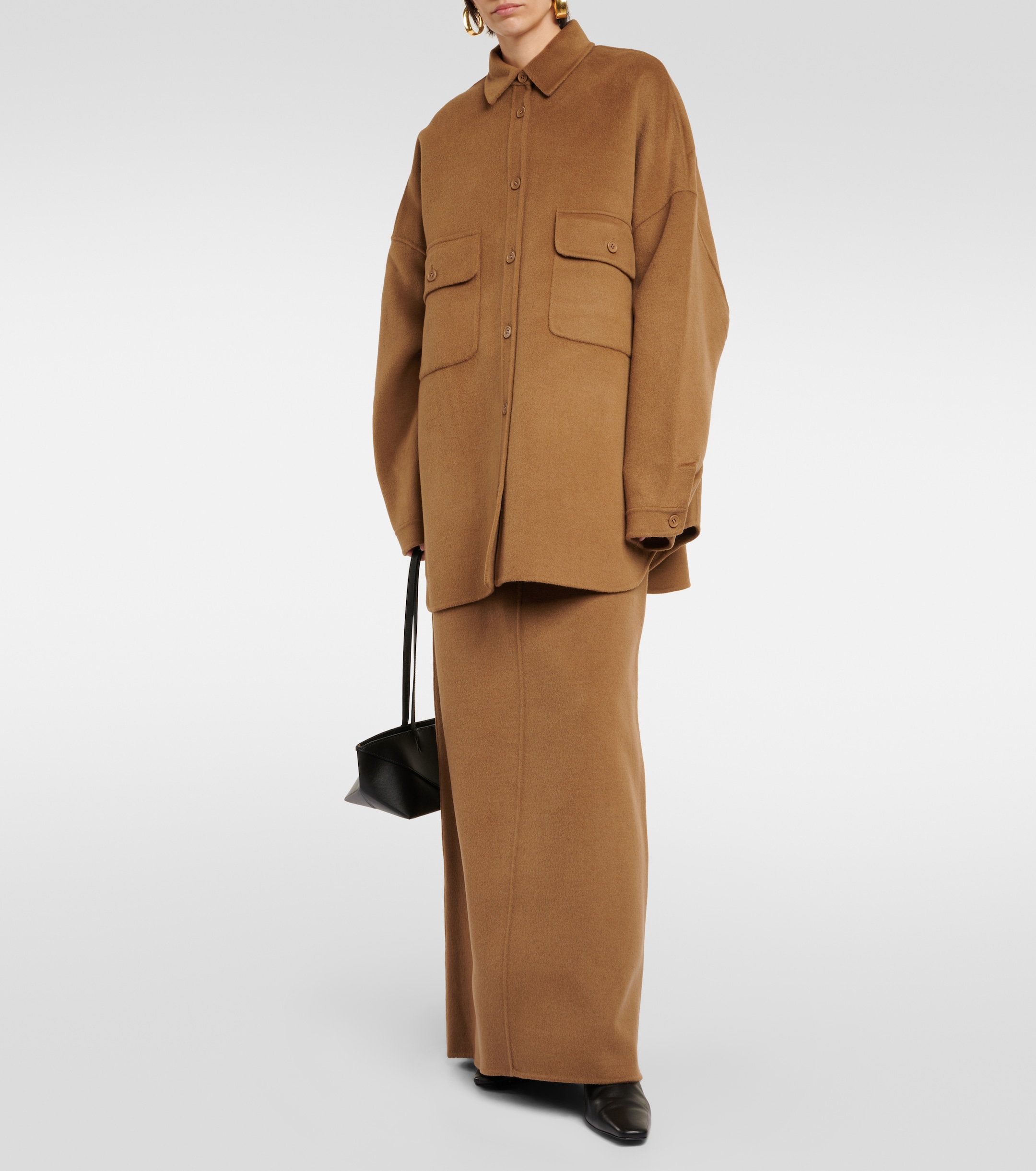 The Frankie Shop Dallas wool-blend overshirt