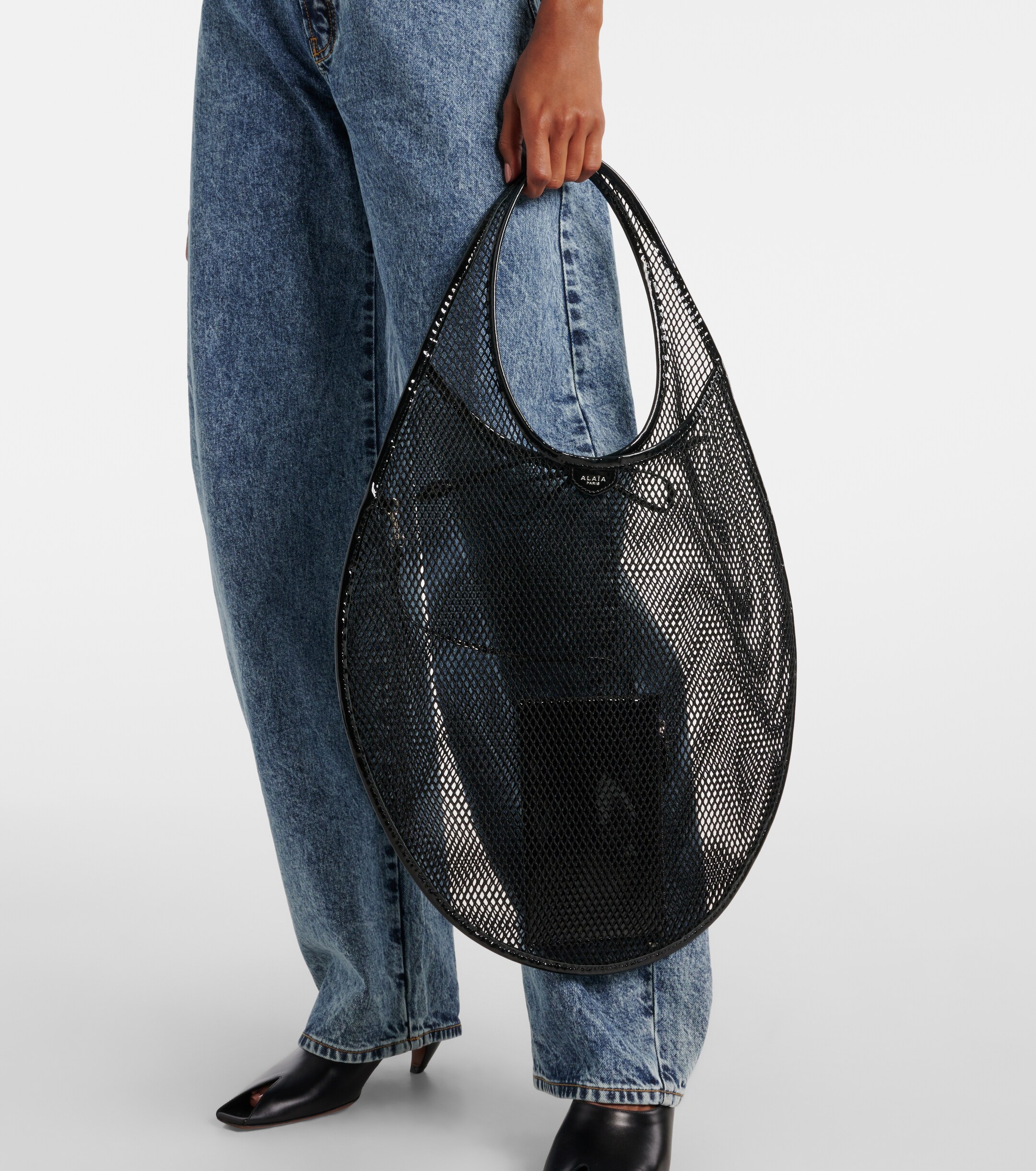 Alaïa One Piece XL fishnet shoulder bag