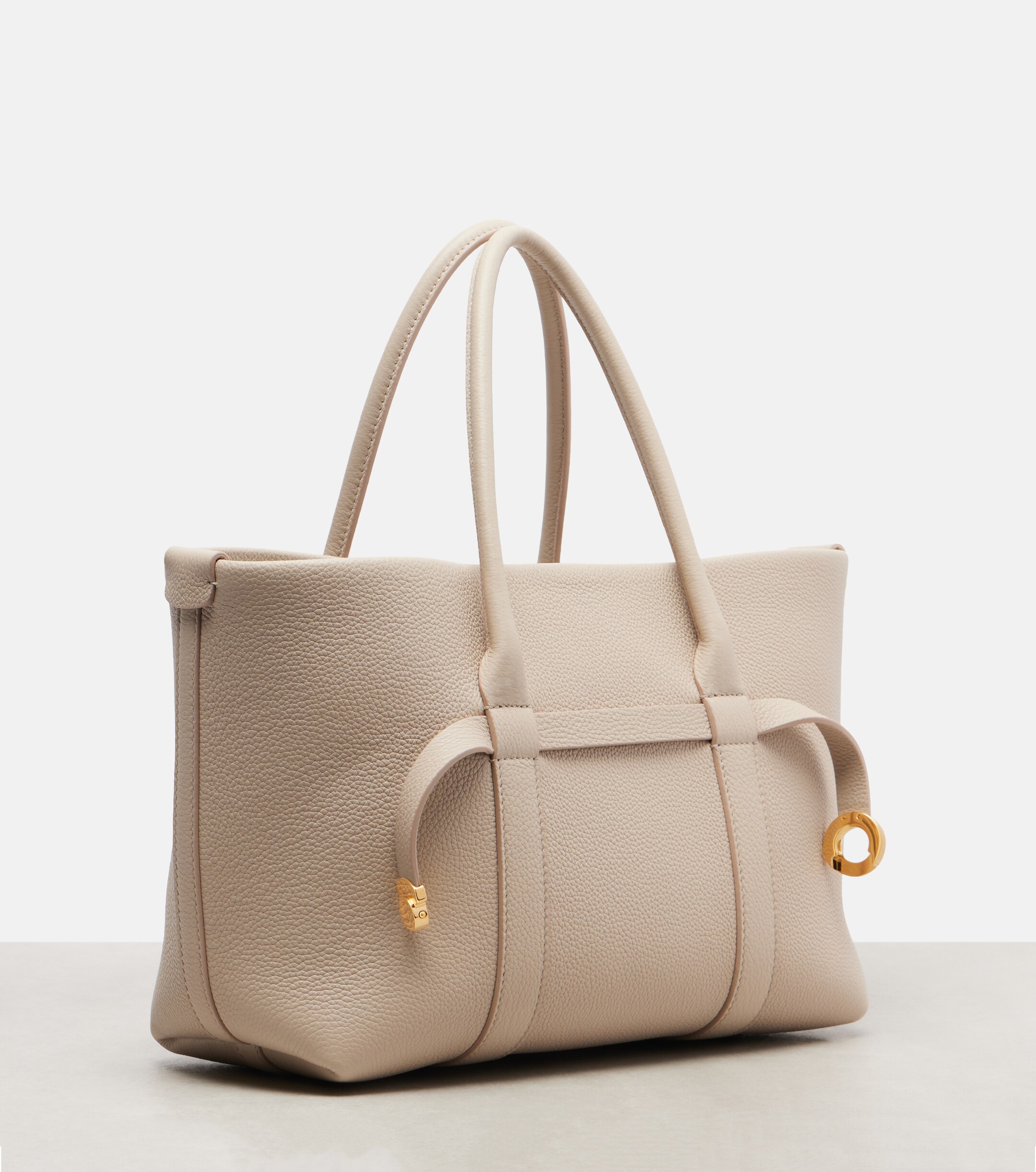 Loro Piana Ghiera Small leather tote bag