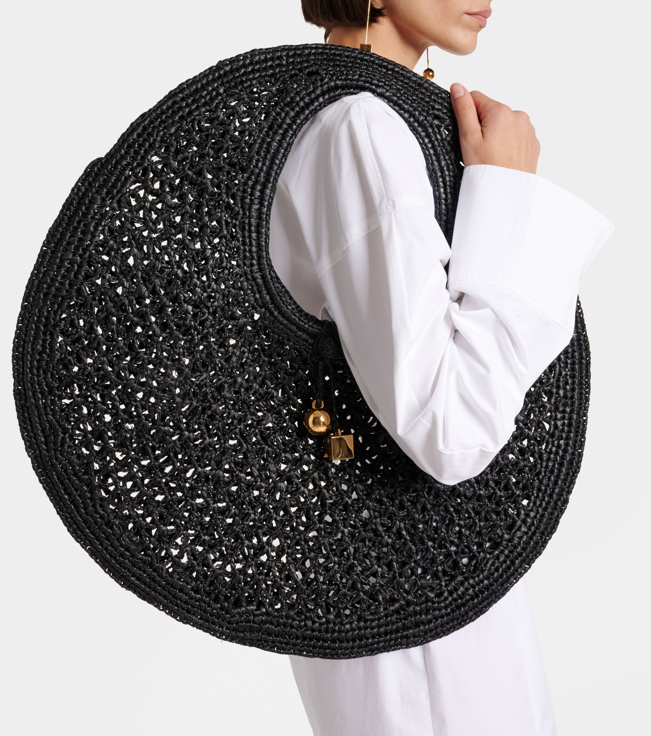 Jacquemus Spiaggia raffia shoulder bag