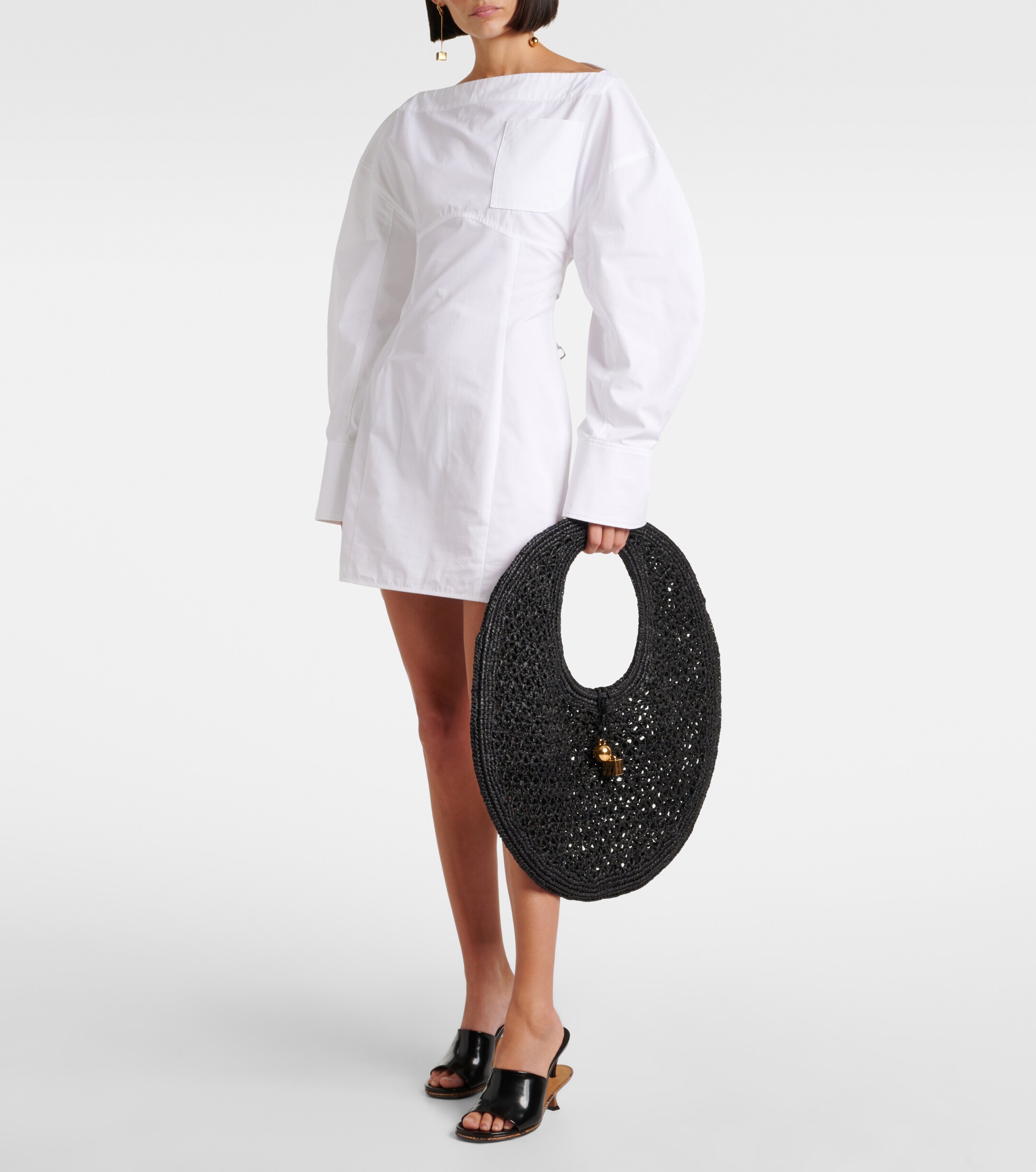 Jacquemus Spiaggia raffia shoulder bag