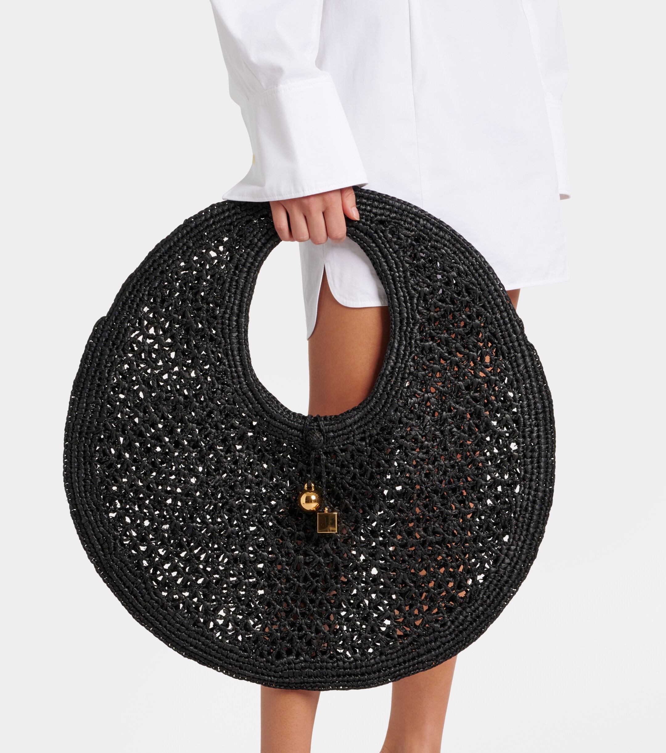 Jacquemus Spiaggia raffia shoulder bag