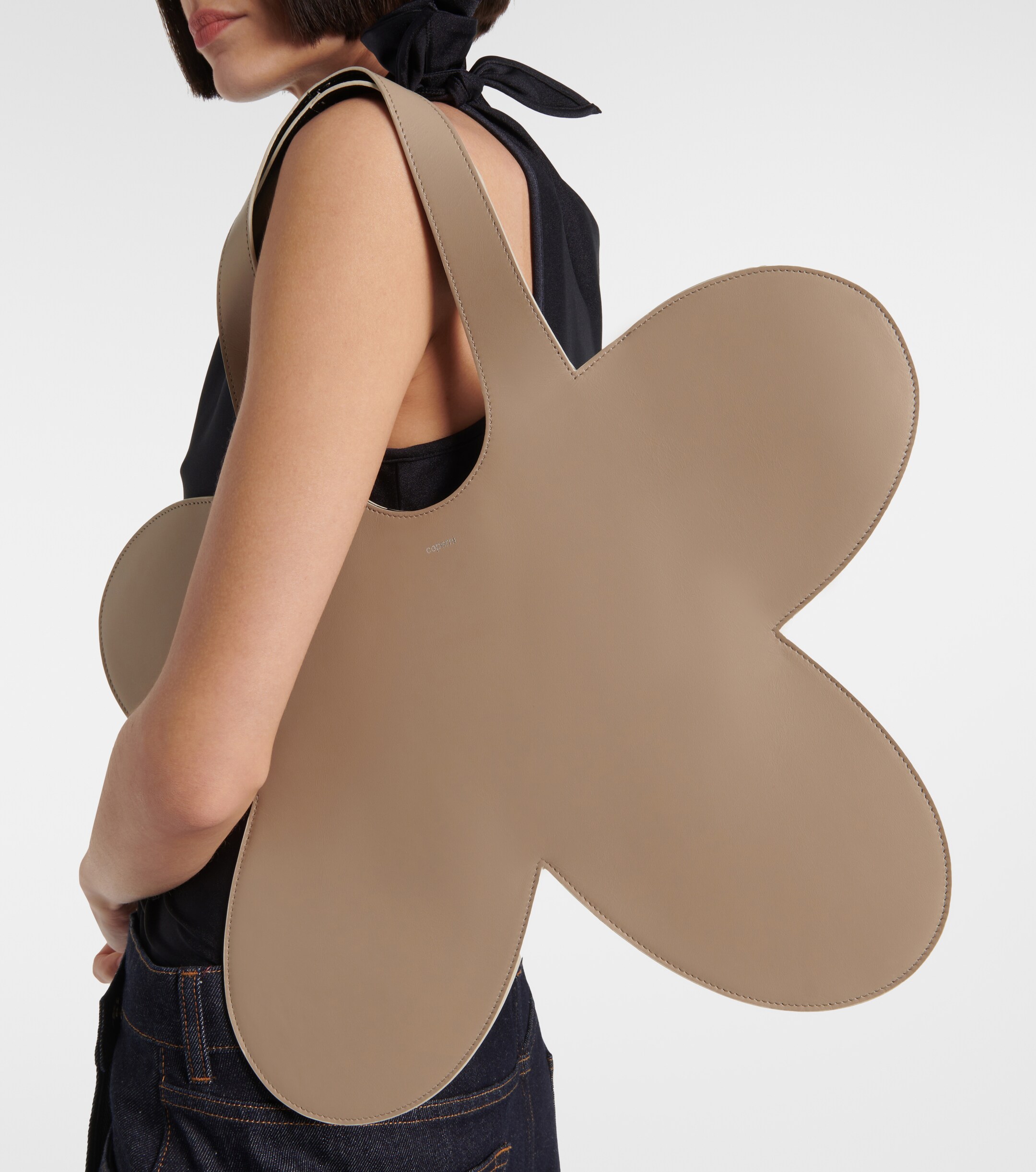 Coperni Flower leather tote bag