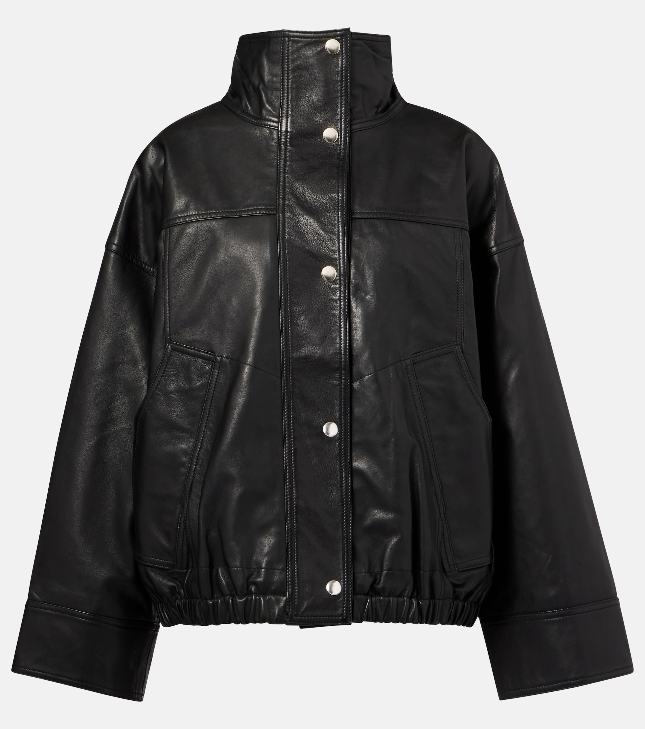 Róhe Leather bomber jacket