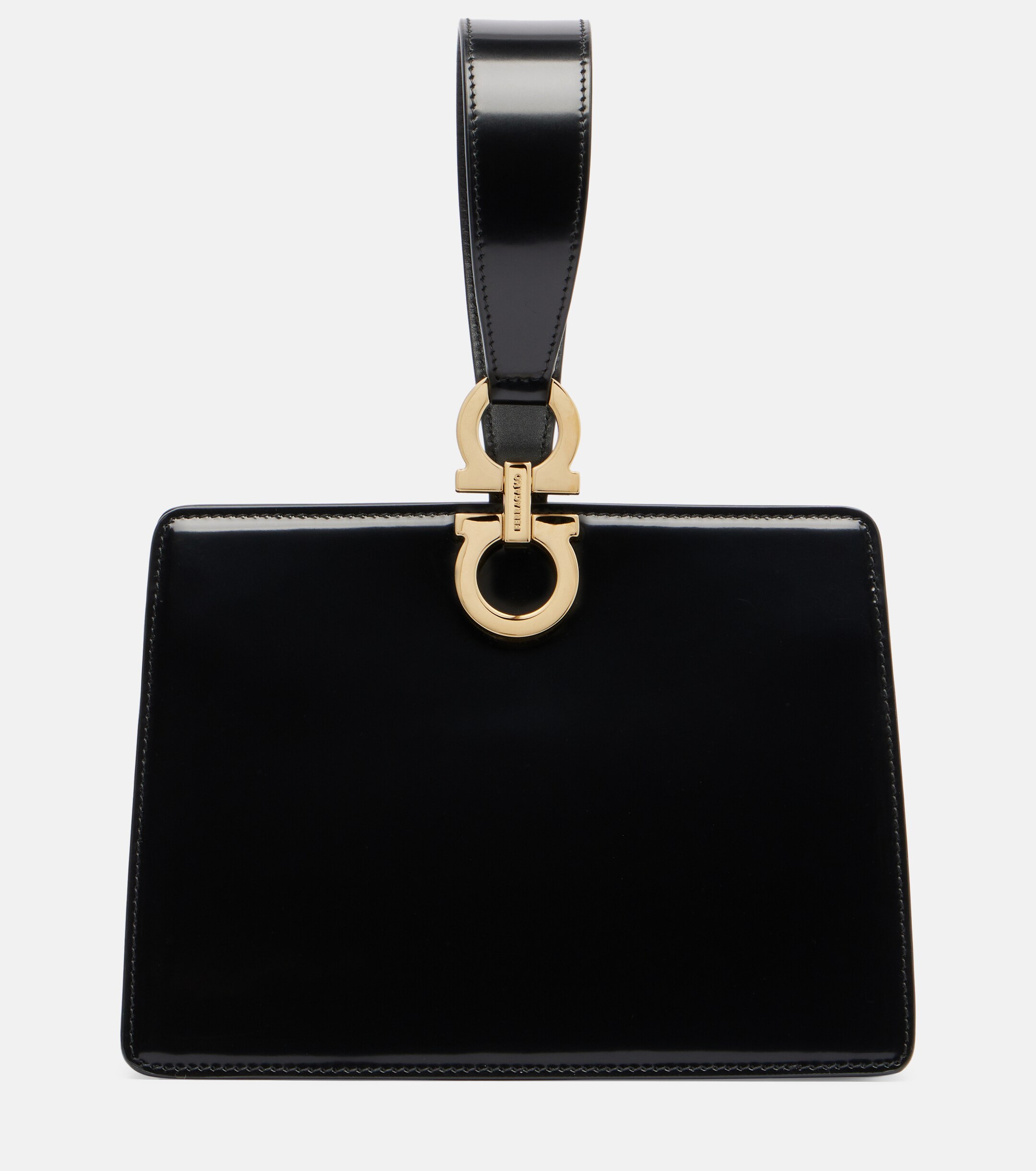 Ferragamo Small patent leather clutch