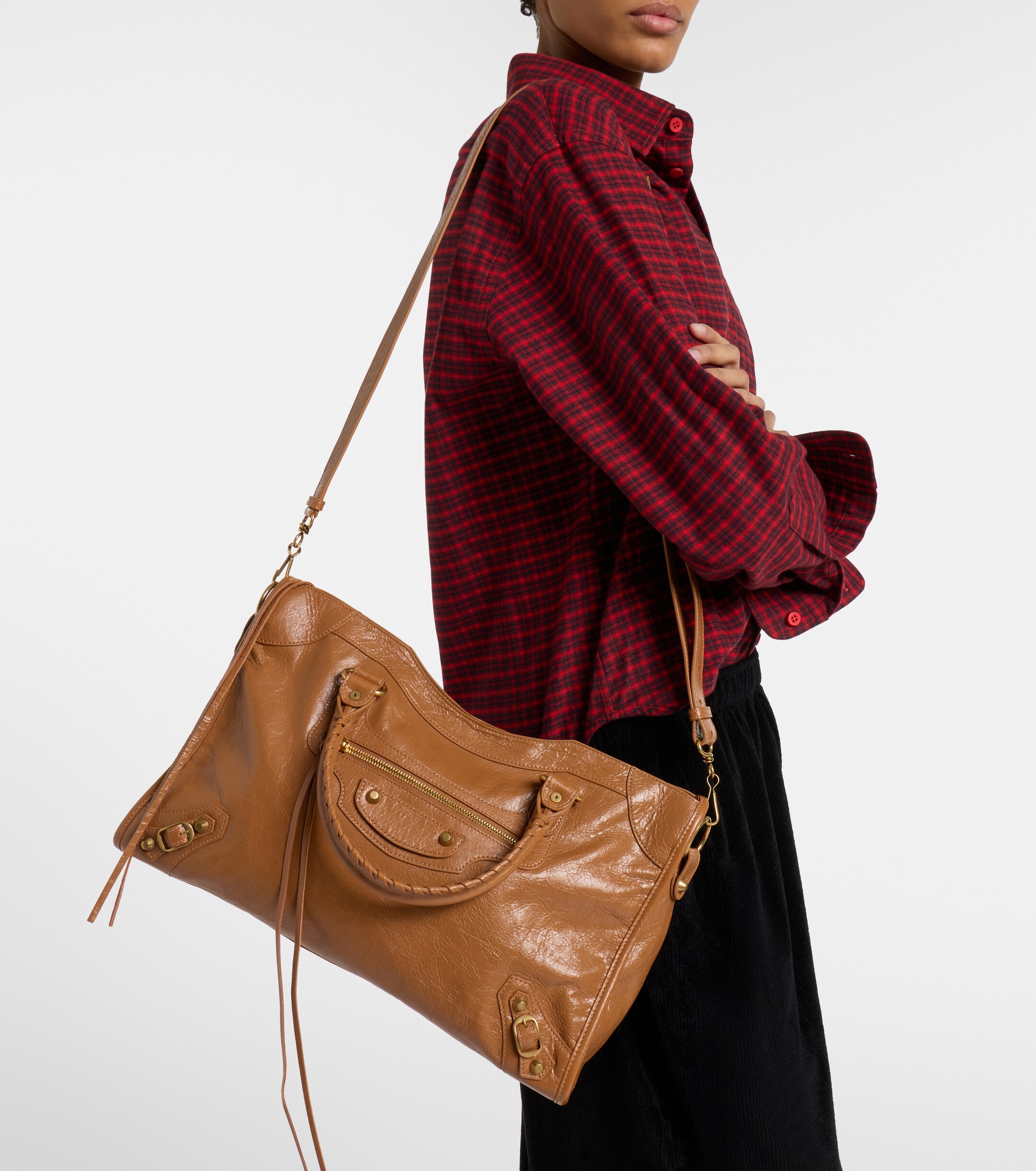 Balenciaga Le City Medium leather top-handle bag