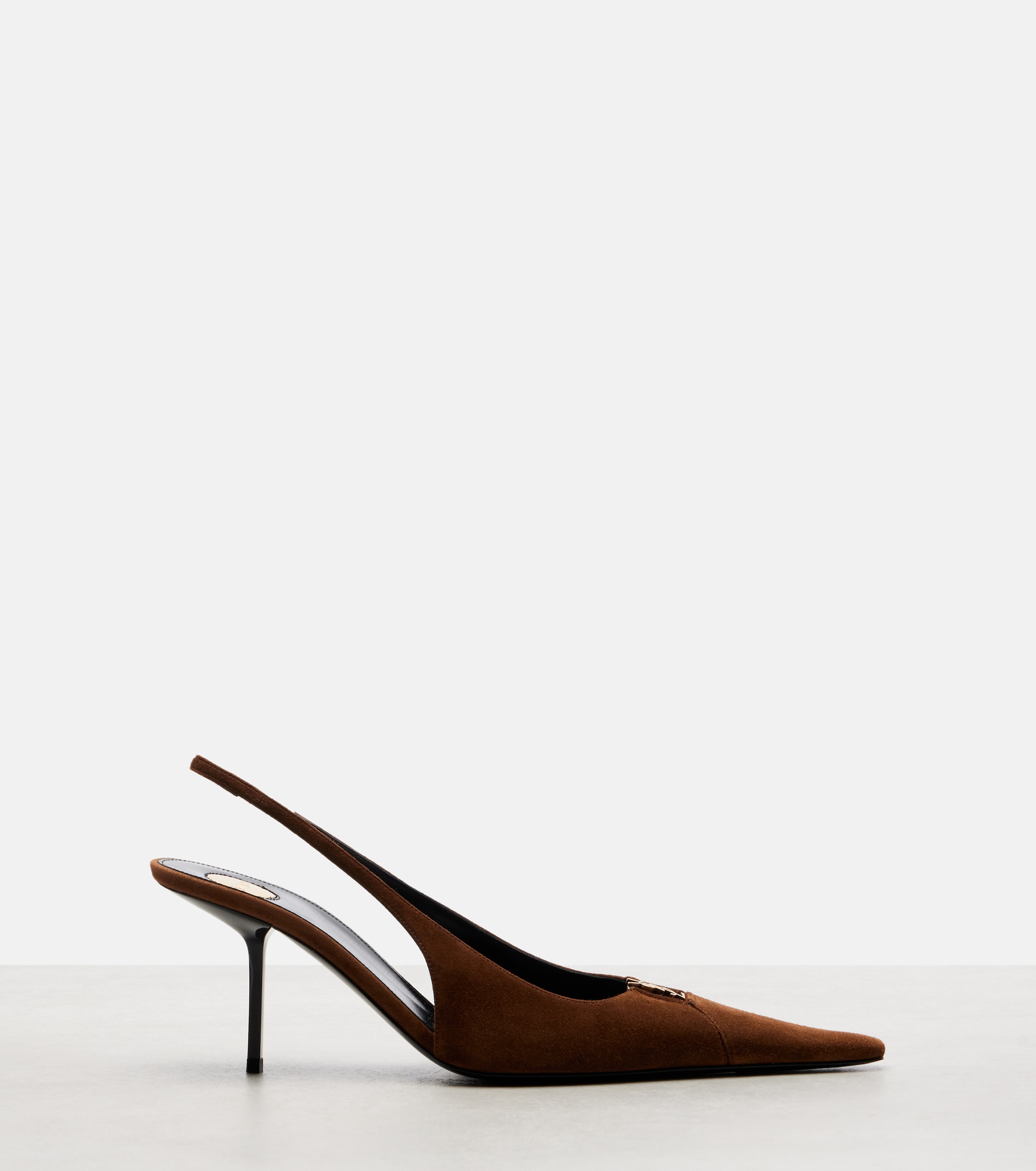 Saint Laurent Babylone Breteuil suede slingback pumps