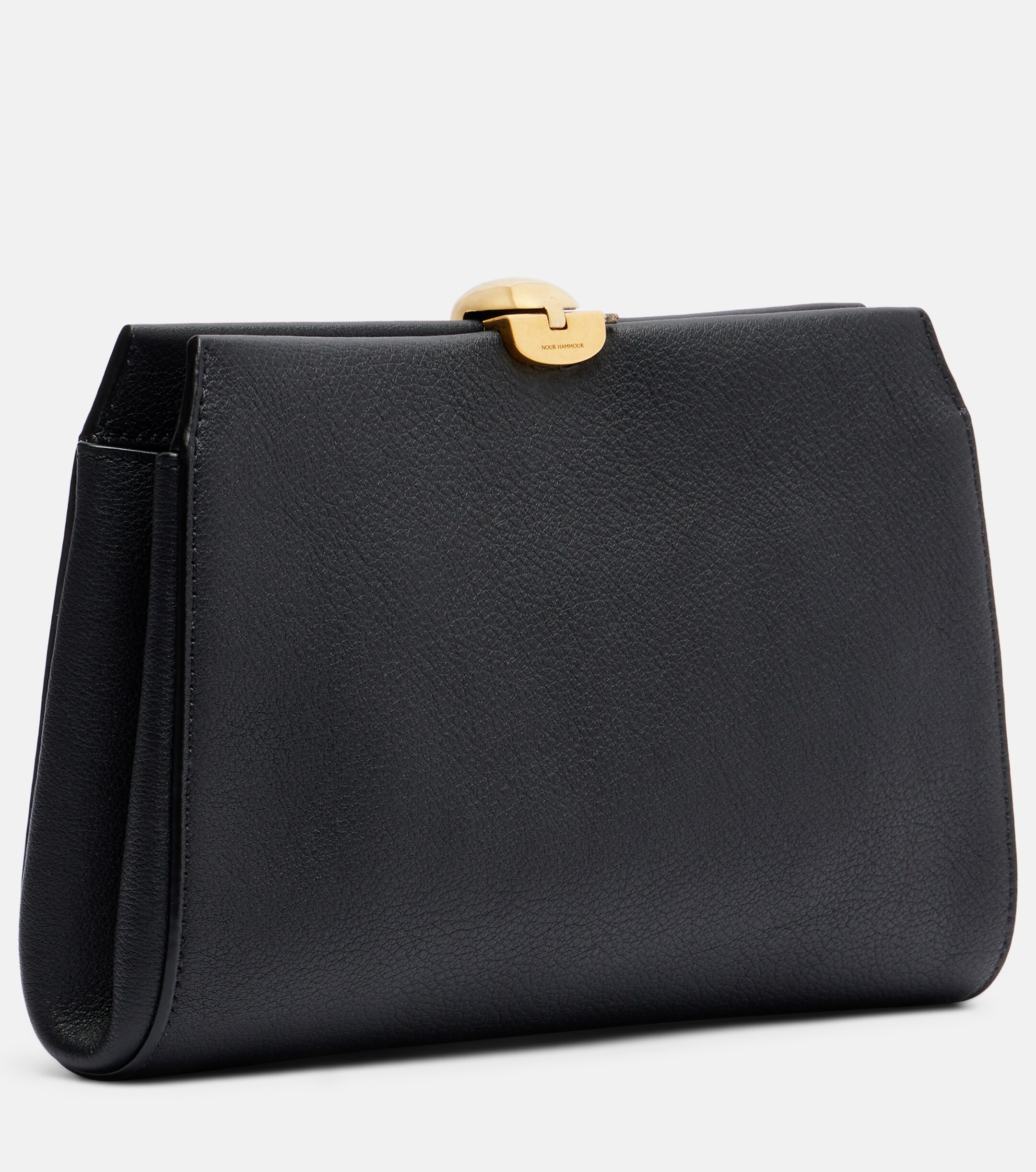 NOUR HAMMOUR Lou leather clutch