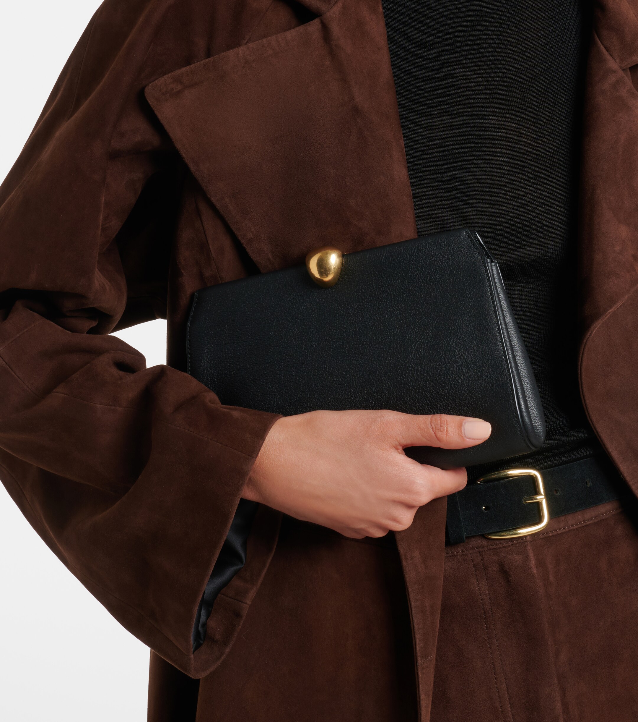 NOUR HAMMOUR Lou leather clutch