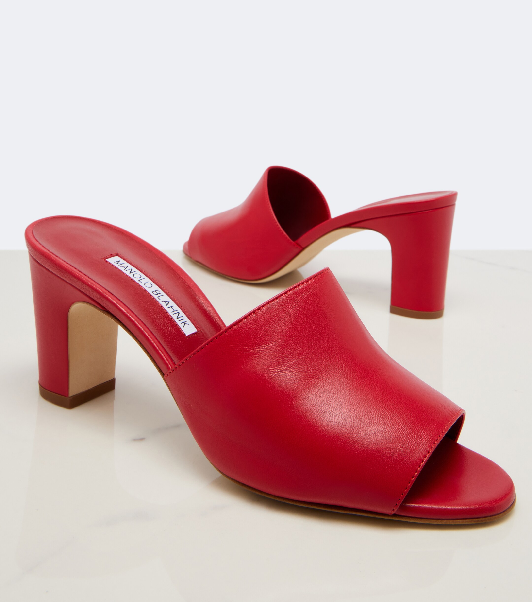 MANOLO BLAHNIK Manolo Blahnik Rapalla leather mules