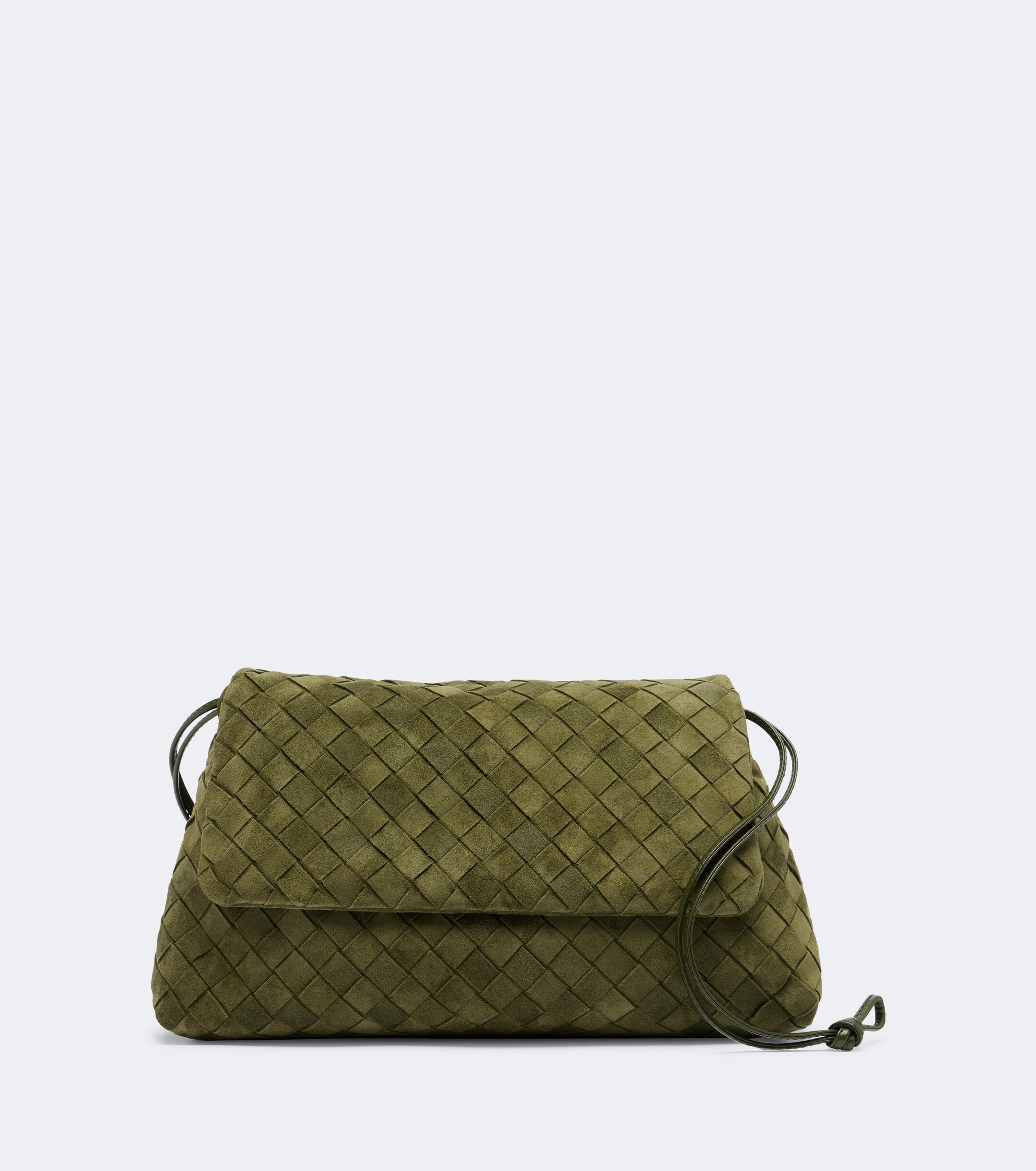 Bottega Veneta Giorno Intrecciato suede crossbody bag