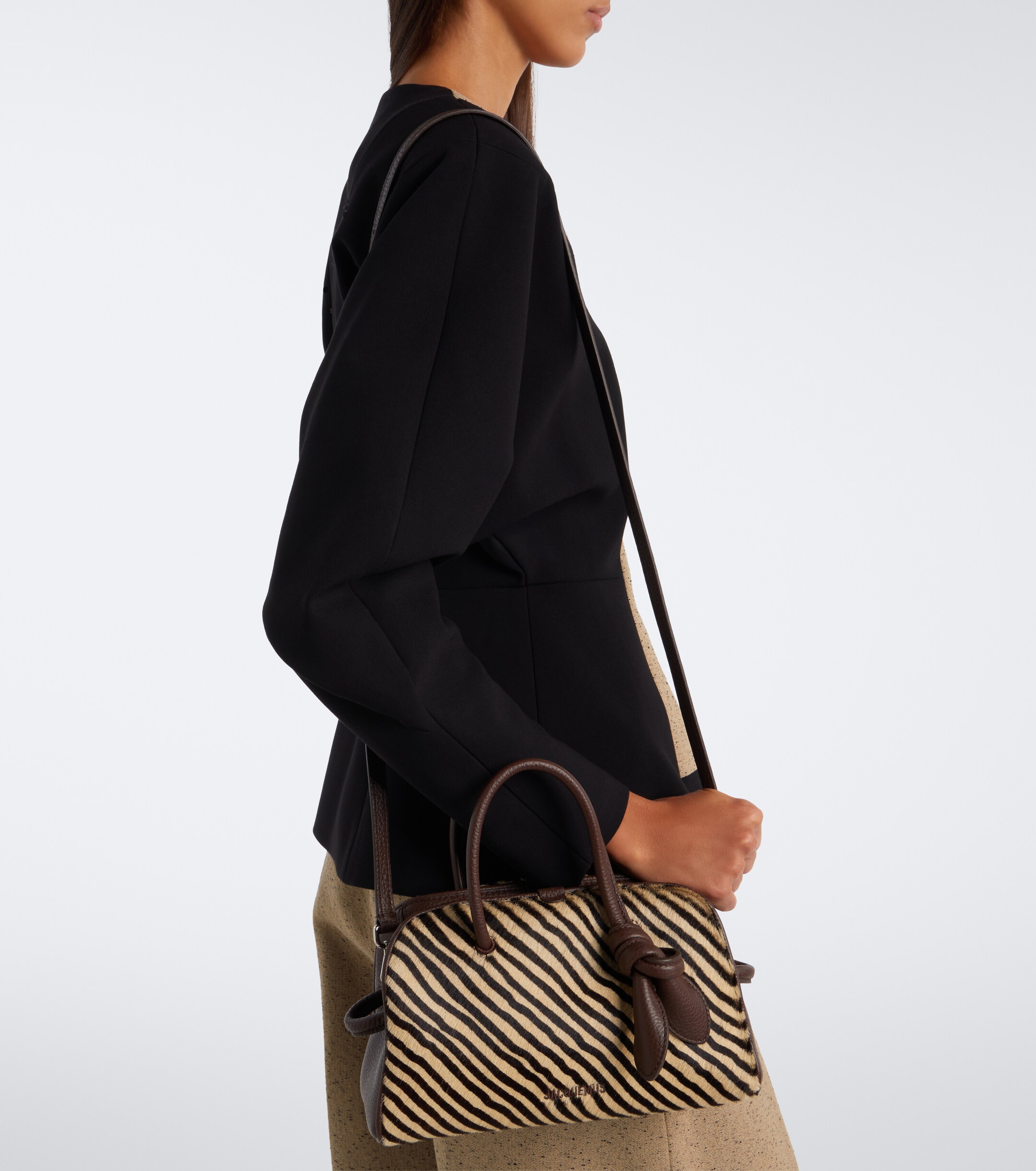 Jacquemus Jacquemus Turismo Small calf hair bowling bag