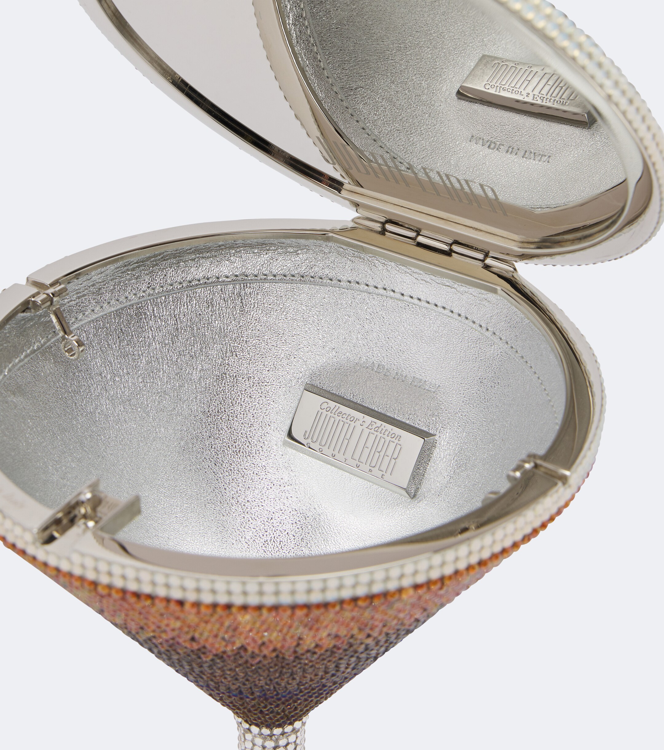 Judith Leiber Couture Judith Leiber Couture Martini Espresso crystal-embellished clutch