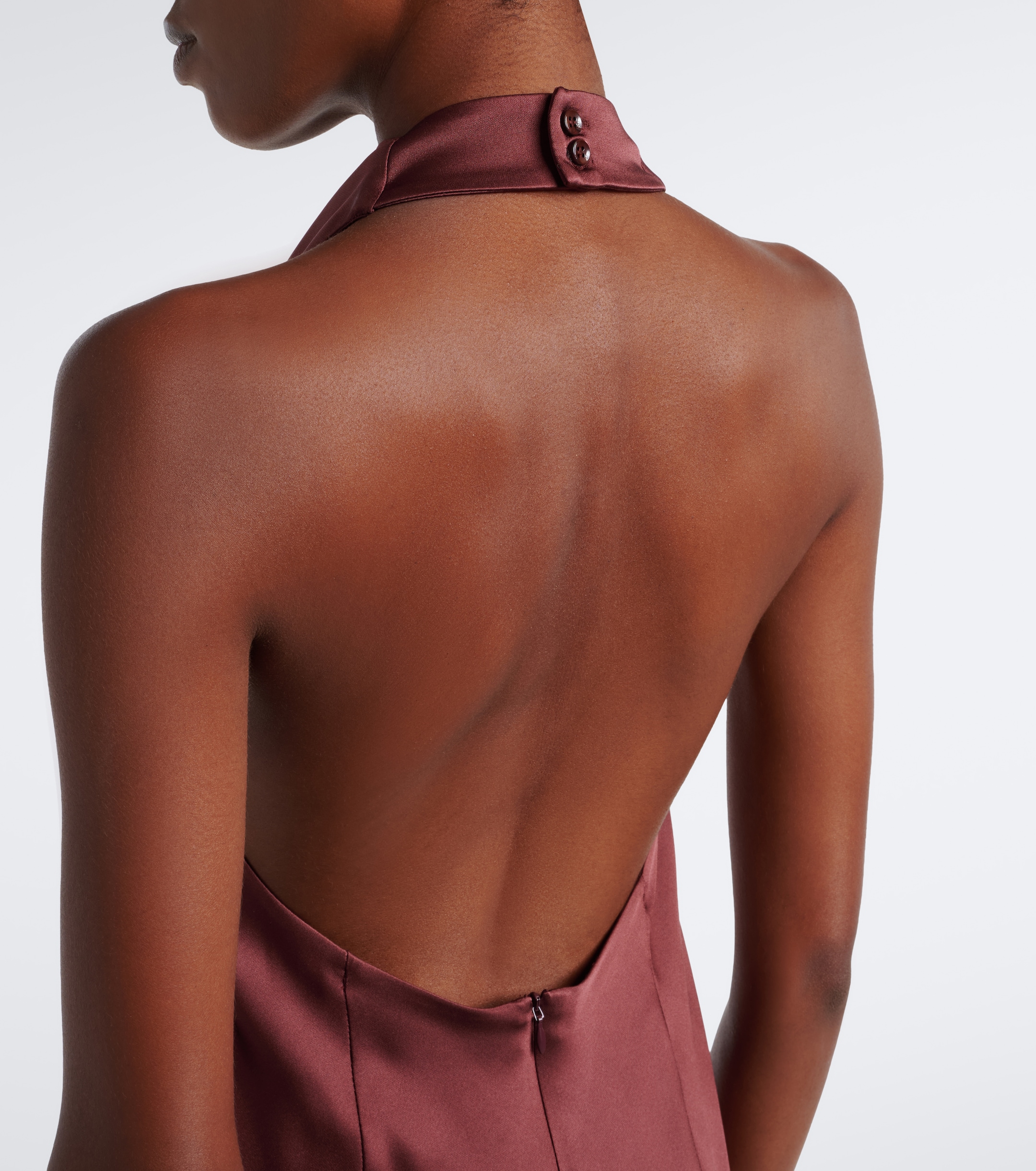 Brunello Cucinelli Brunello Cucinelli Halterneck silk satin gown