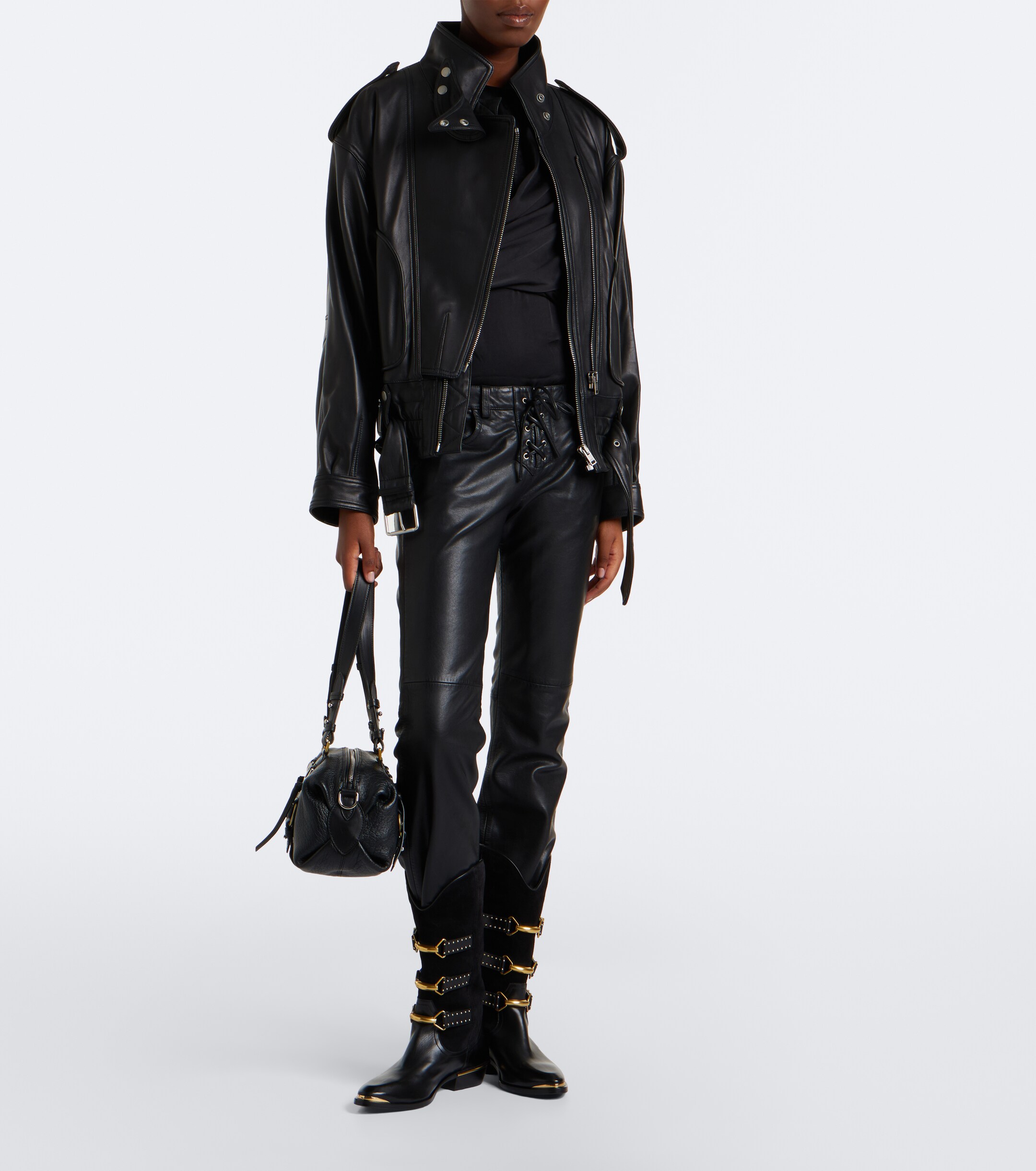 Isabel Marant Isabel Marant Mexia leather and suede cowboy boots