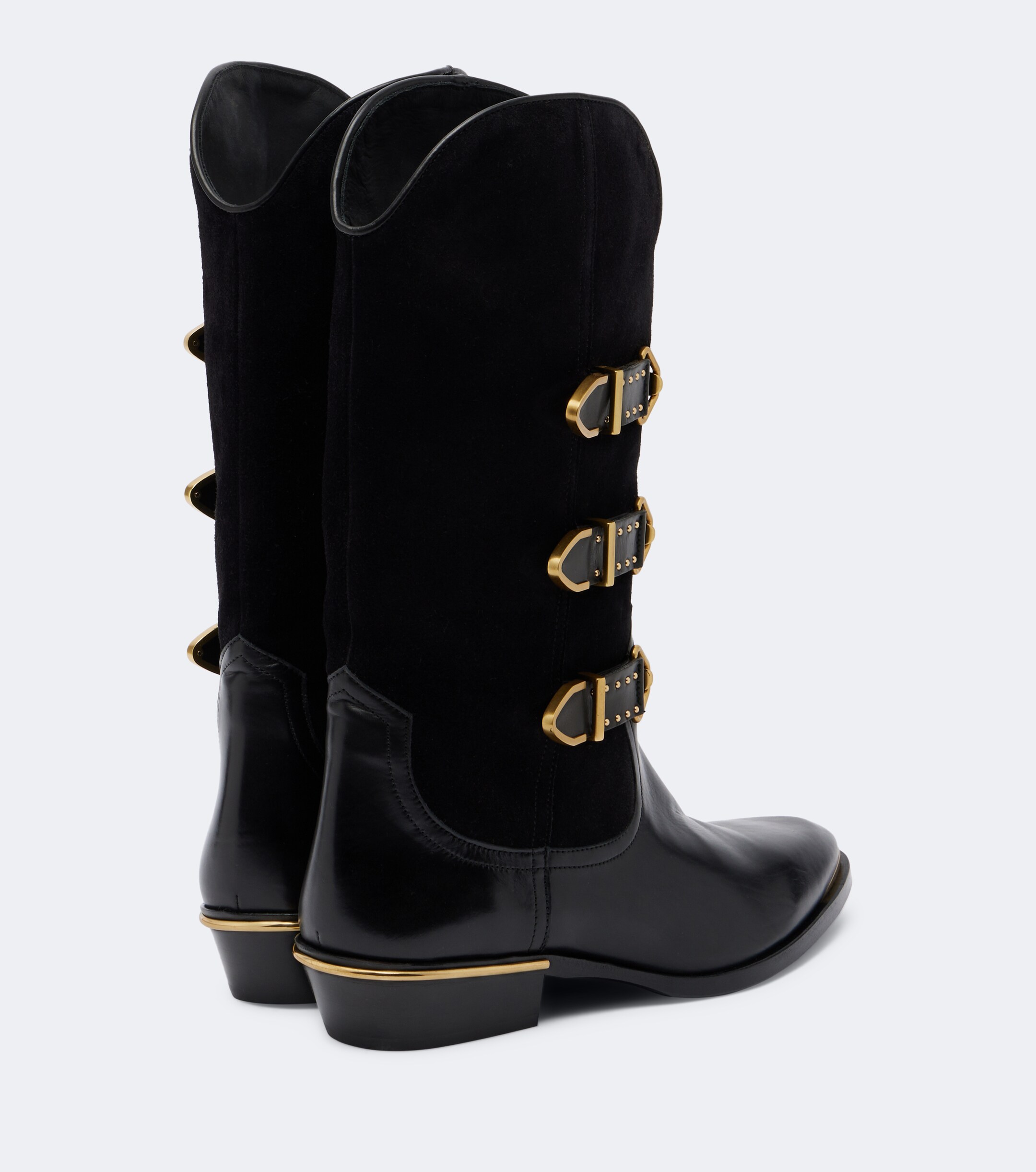 Isabel Marant Isabel Marant Mexia leather and suede cowboy boots