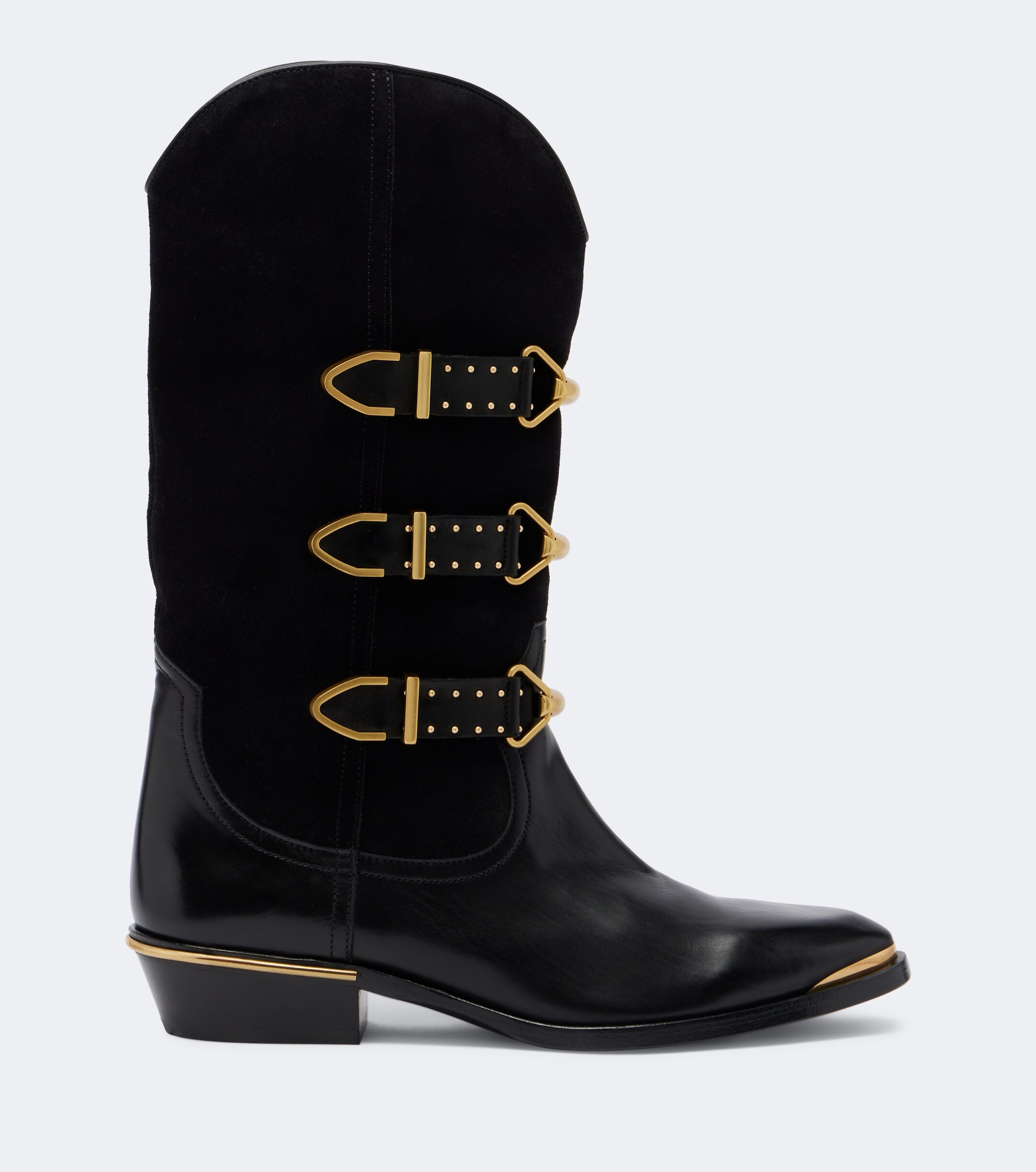 Isabel Marant Isabel Marant Mexia leather and suede cowboy boots