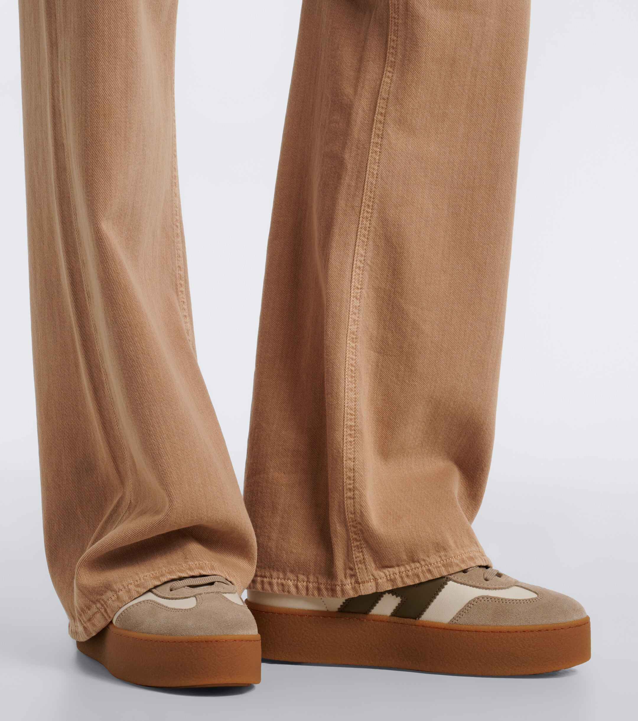 Hogan Hogan Cool suede-trimmed leather platform sneakers