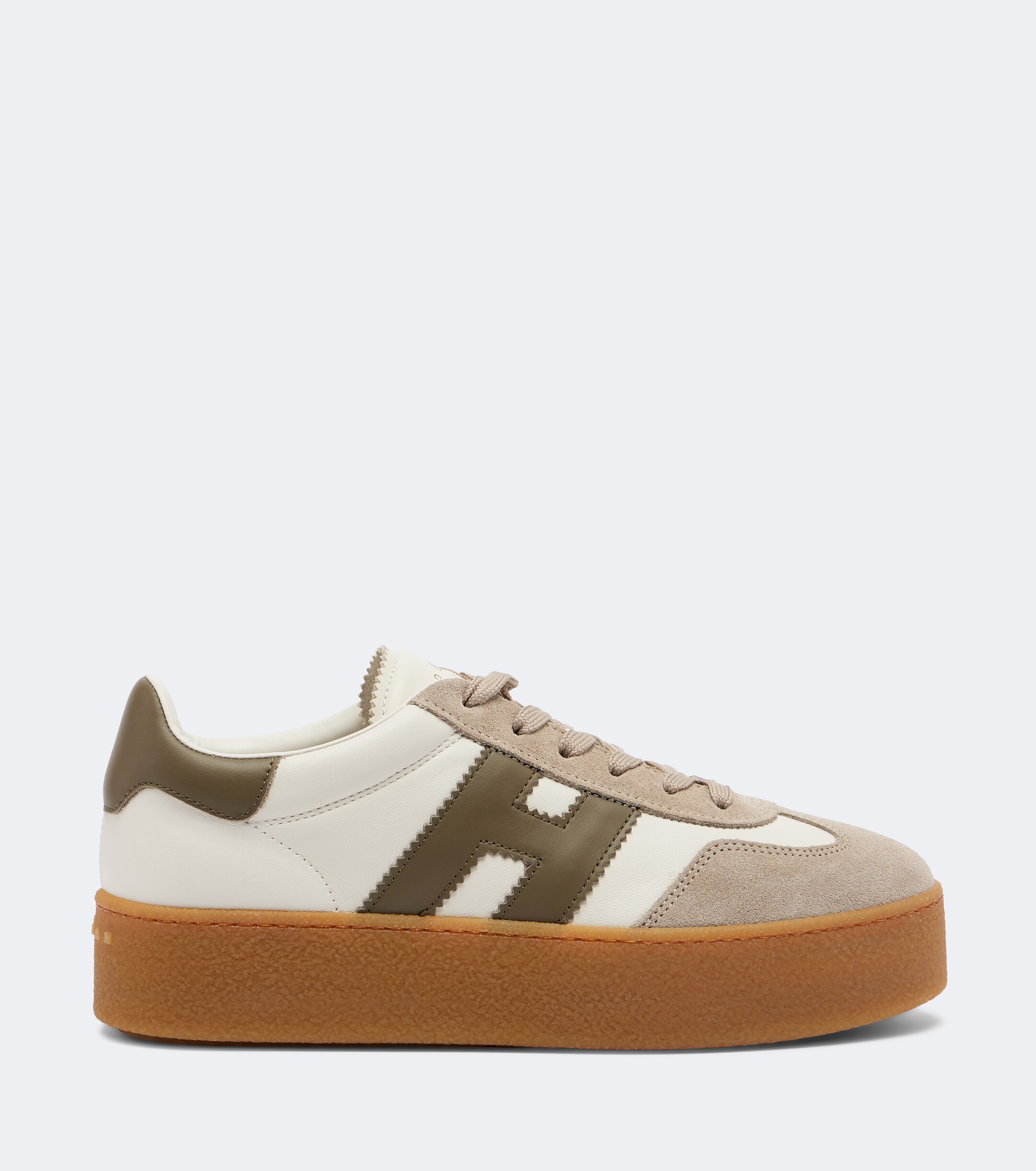 Hogan Hogan Cool suede-trimmed leather platform sneakers