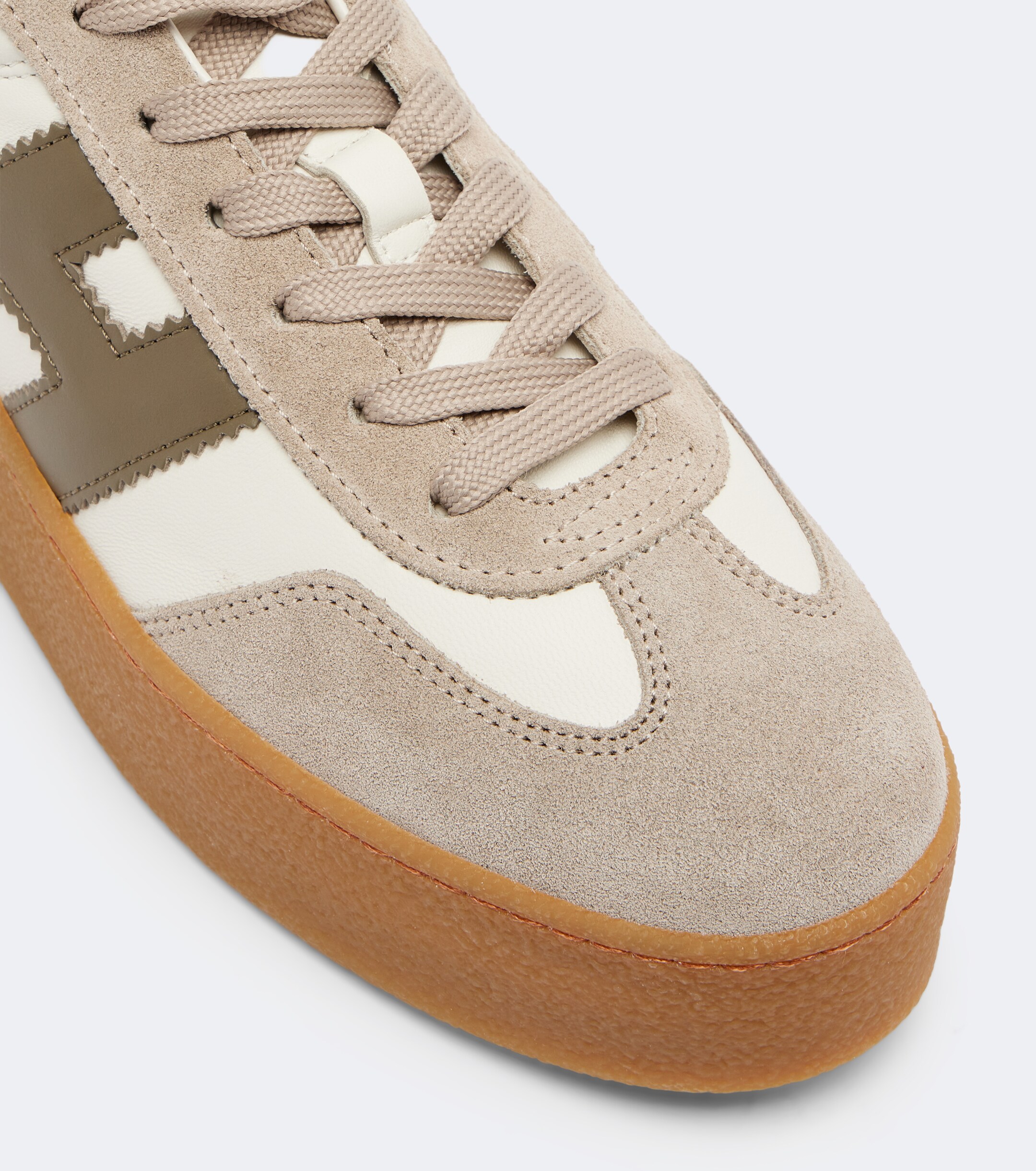 Hogan Hogan Cool suede-trimmed leather platform sneakers