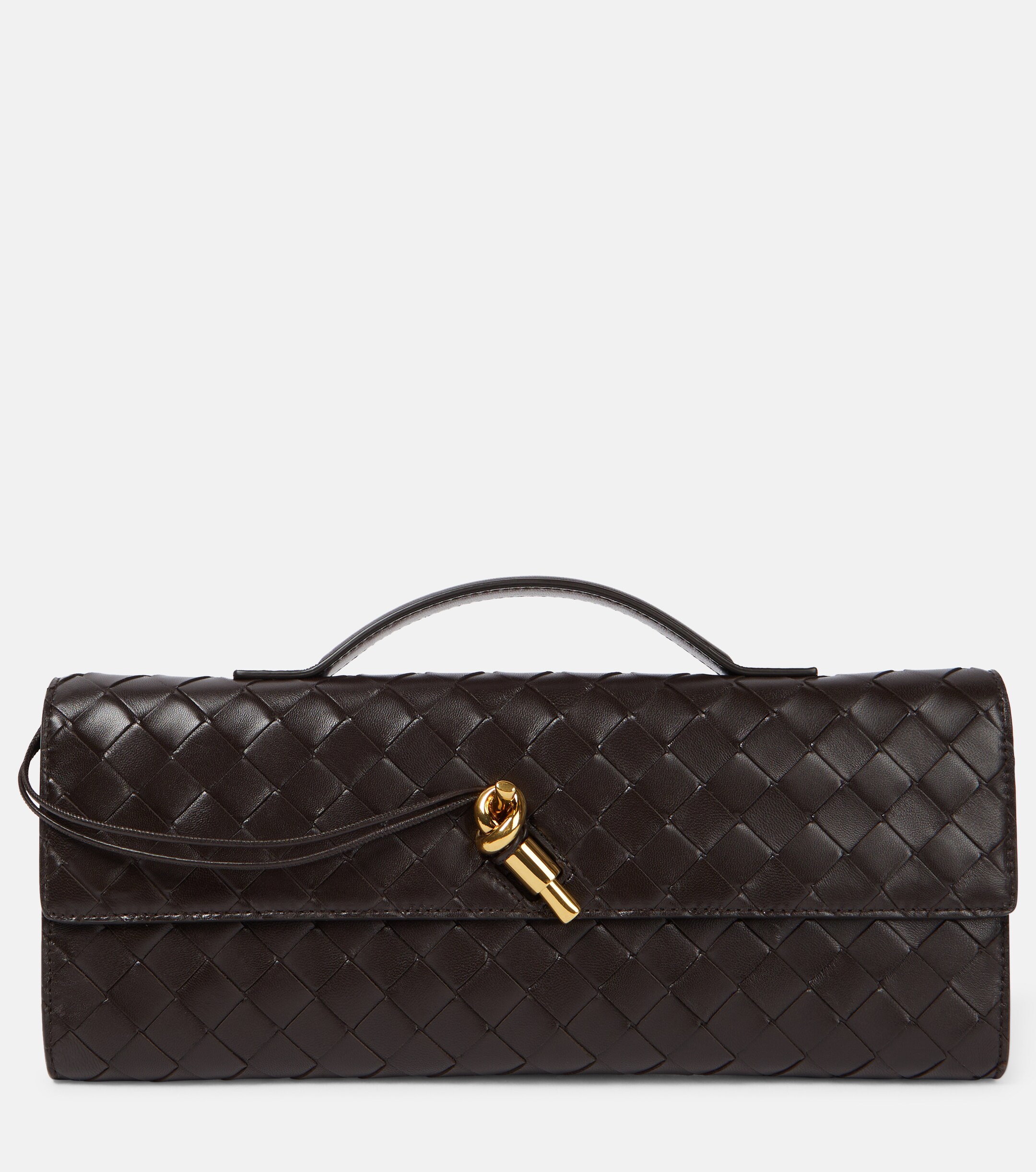 Bottega Veneta Andiamo Intrecciato leather clutch