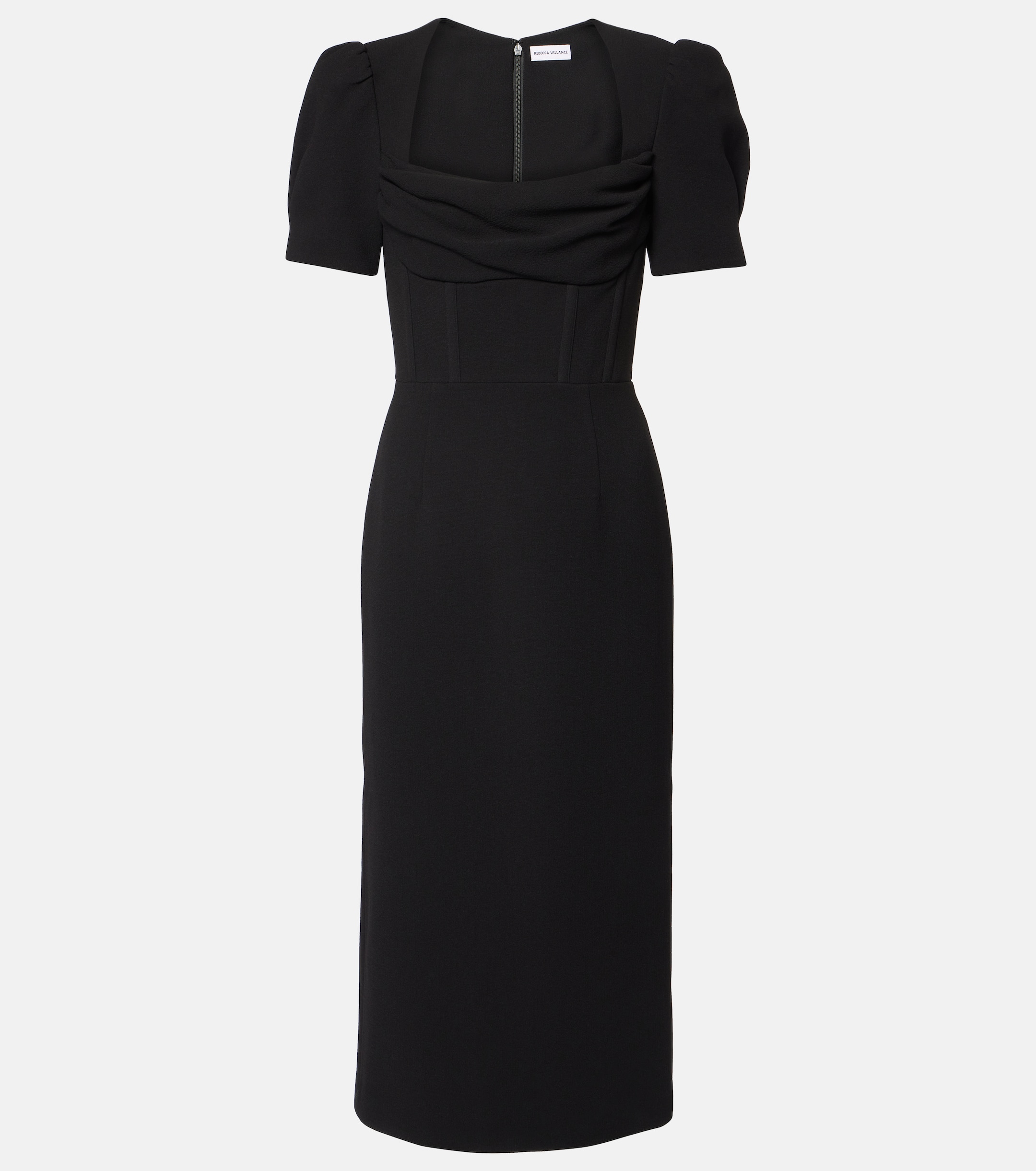 Rebecca Vallance Elora balloon-sleeve midi dress
