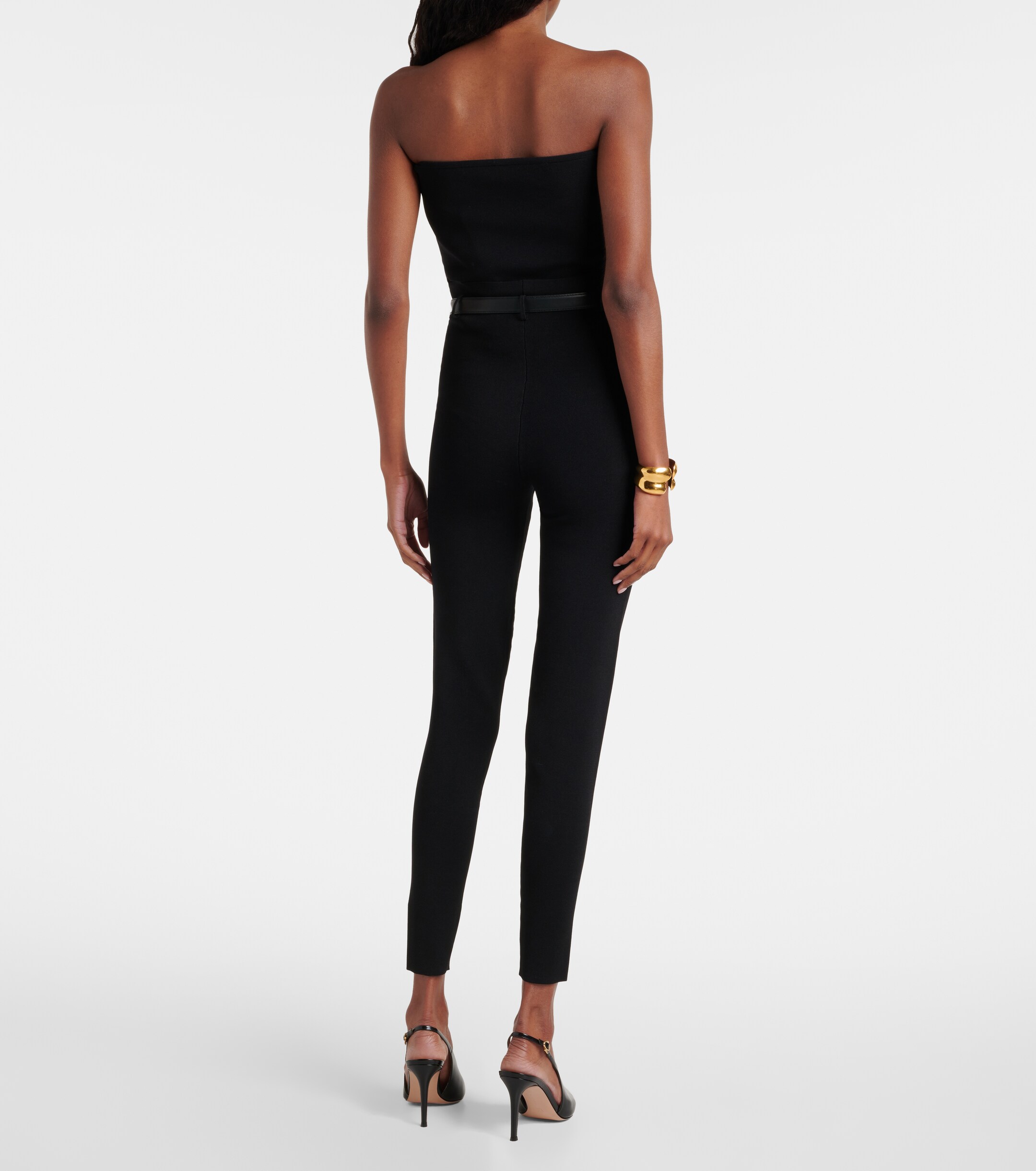 self-portrait Belted high-rise leggings thumbnail