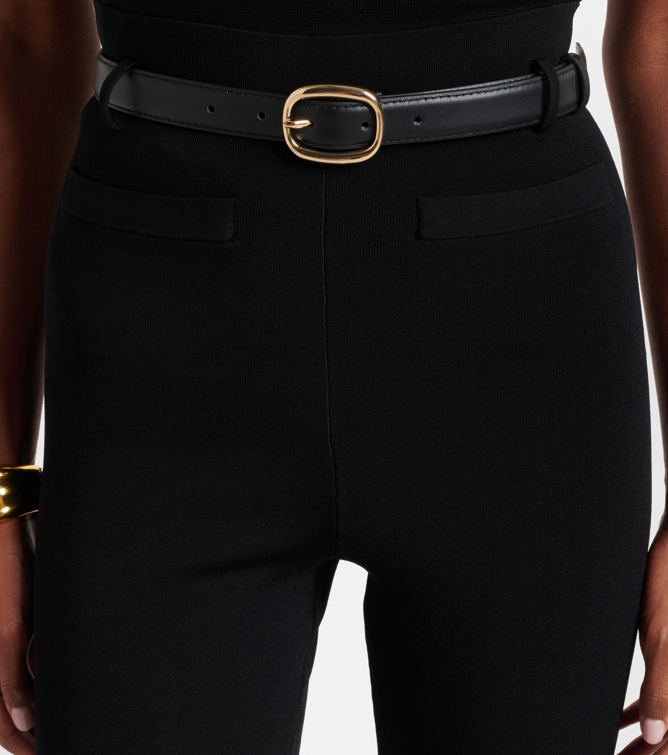 self-portrait Belted high-rise leggings thumbnail