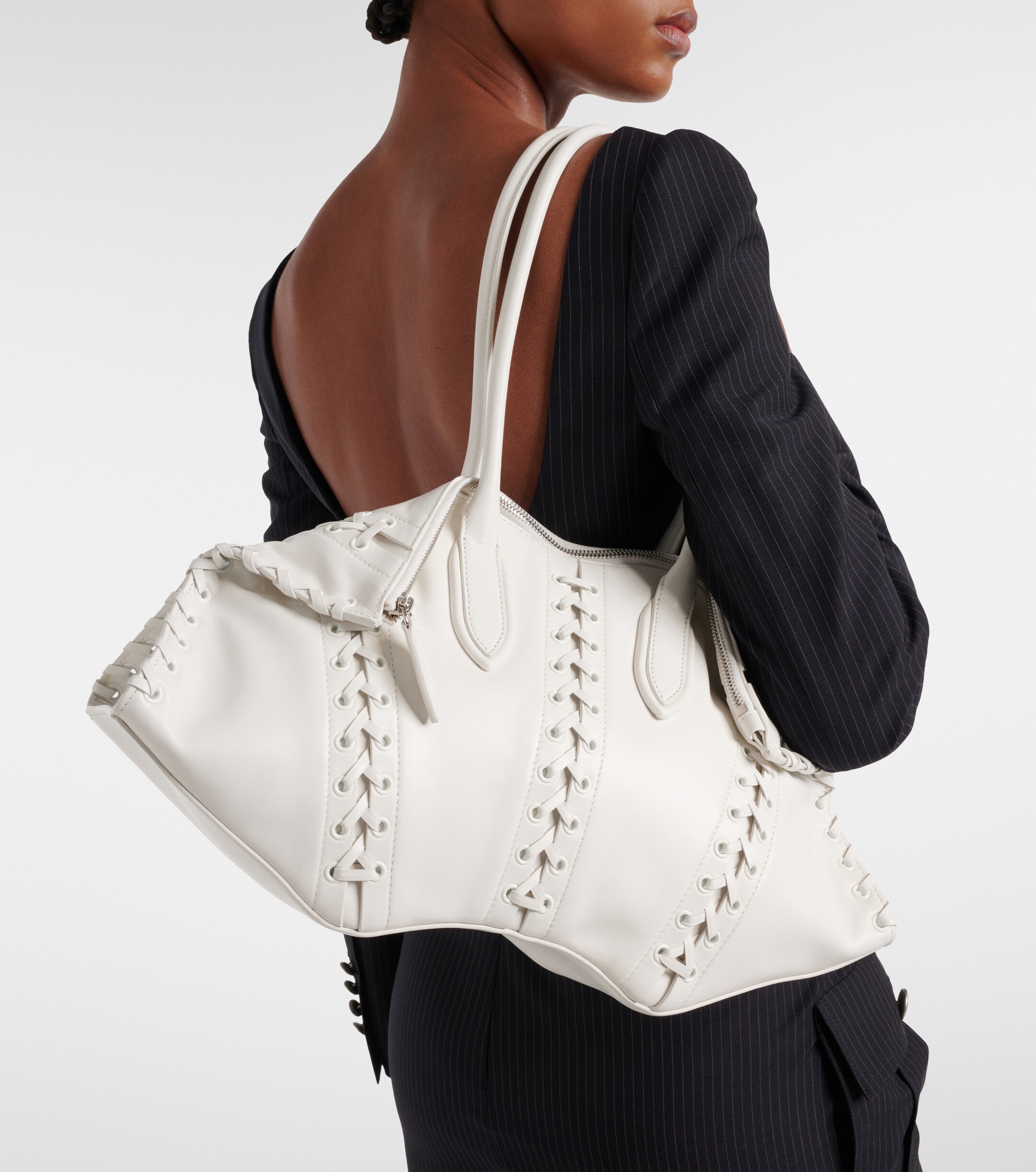 McQueen Manta Medium leather shoulder bag