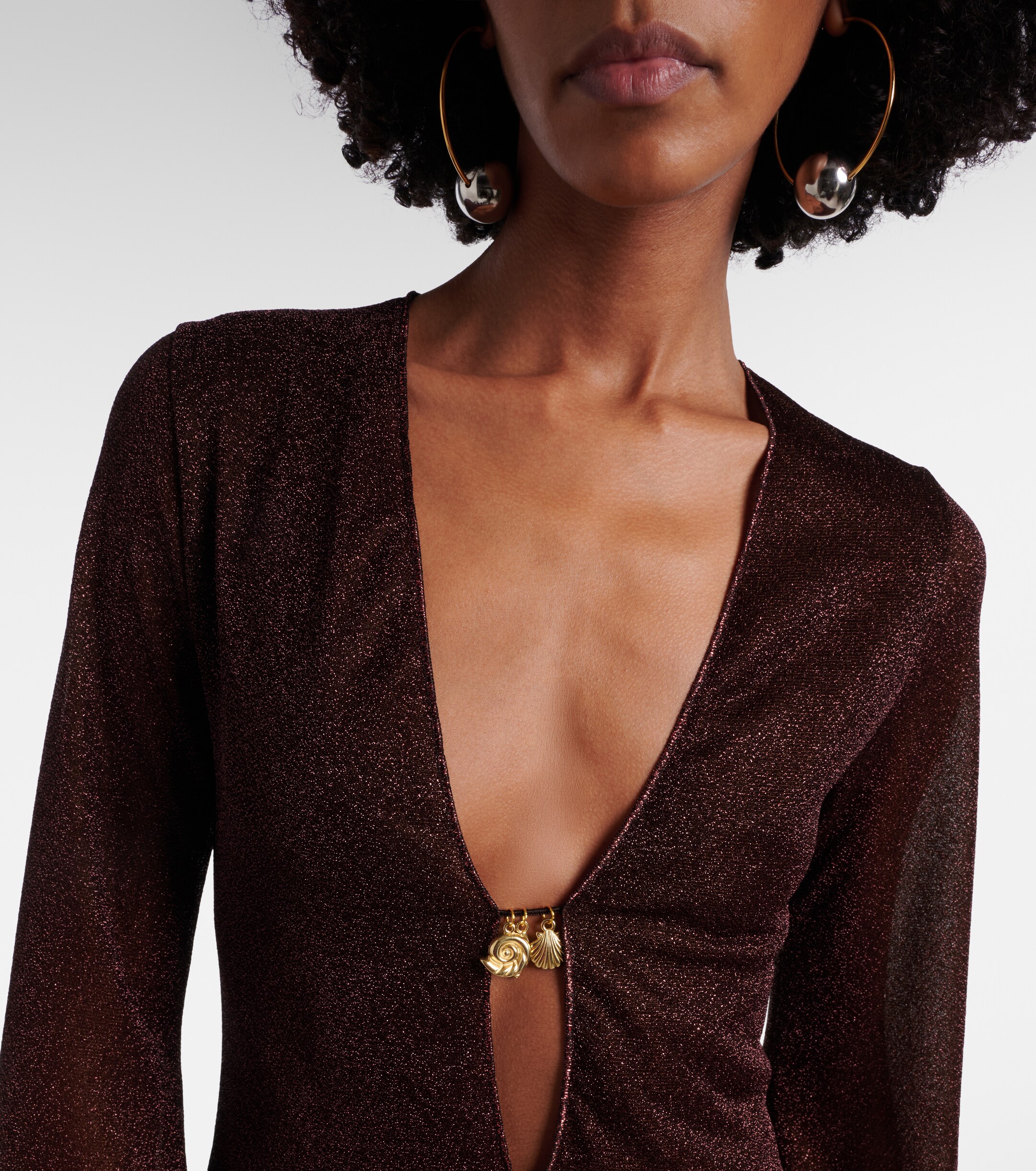 Oséree Oséree Lumière embellished beach dress