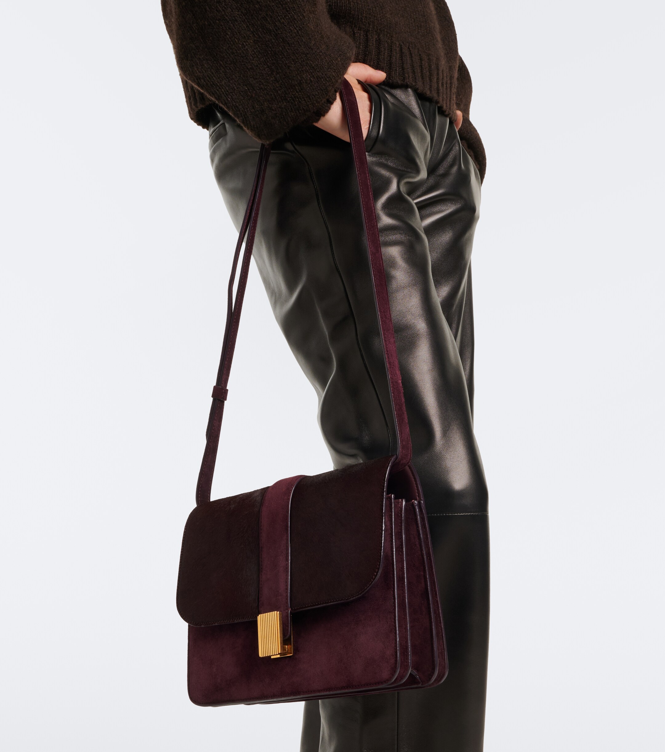 KHAITE Khaite Blake Medium calf hair crossbody bag