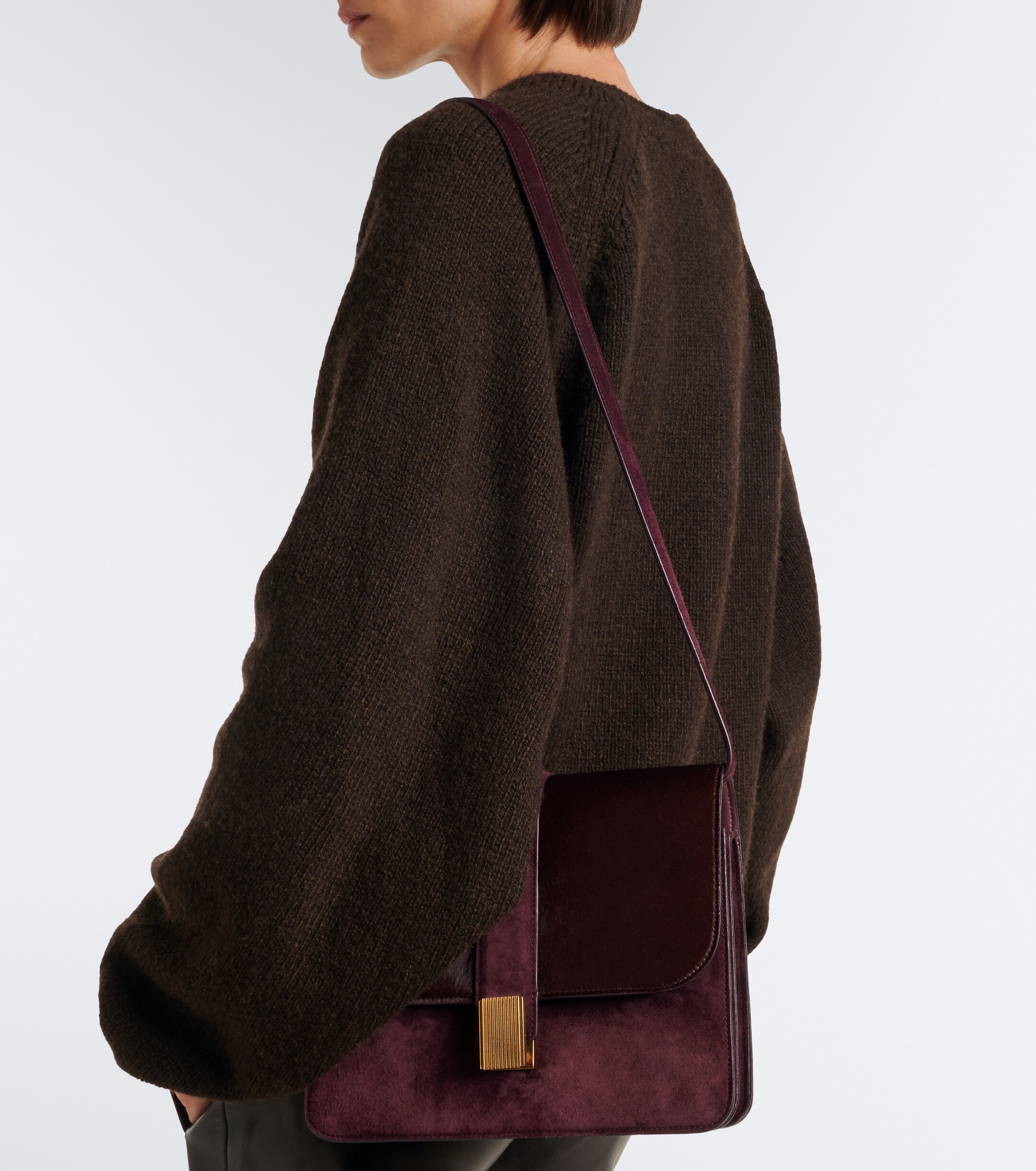 KHAITE Khaite Blake Medium calf hair crossbody bag