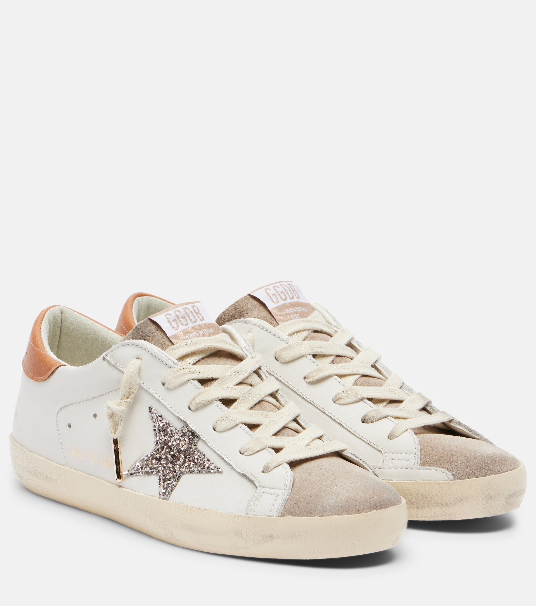Golden Goose Golden Goose Super-Star glitter leather sneakers
