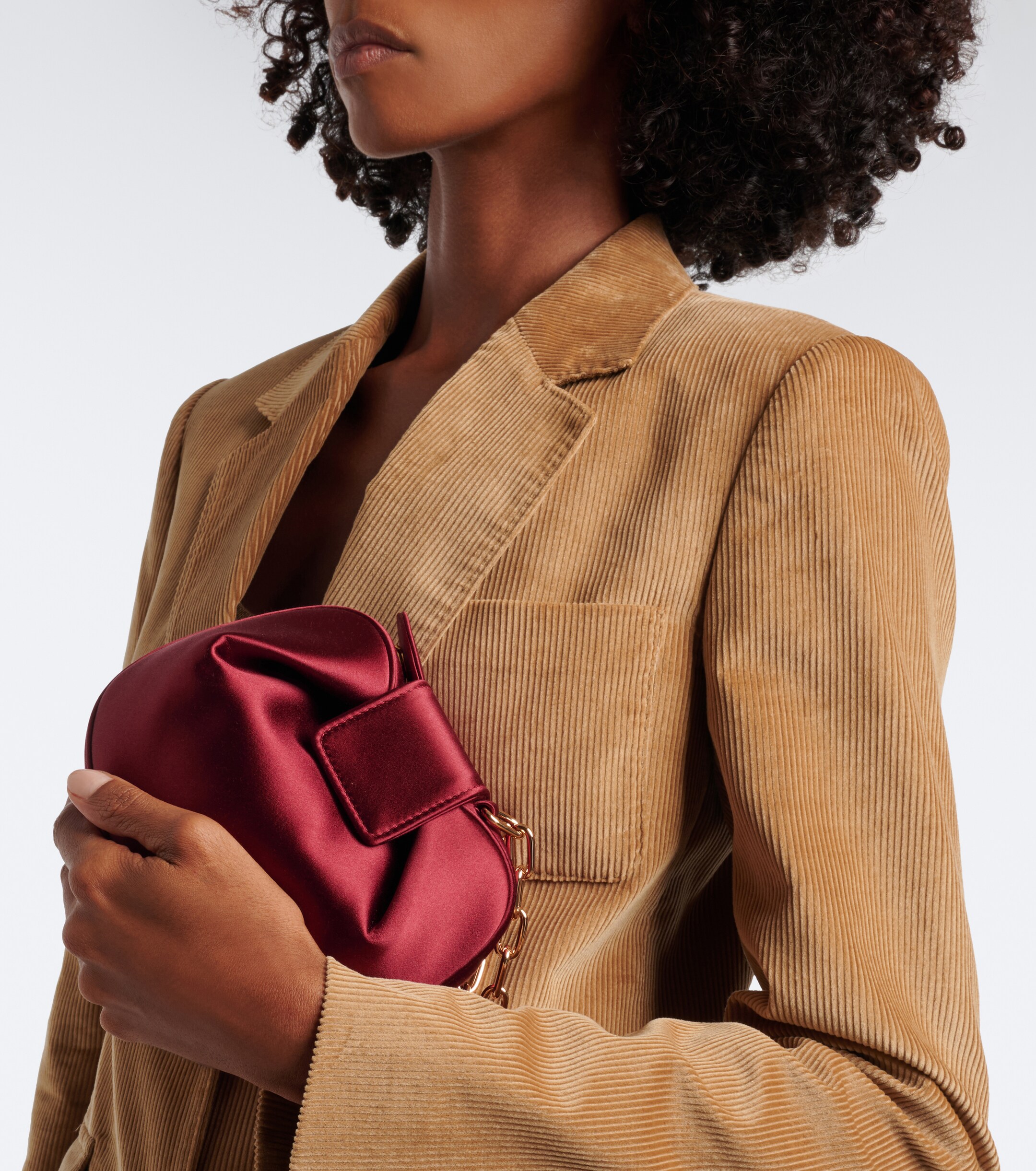 Gabriela Hearst Soft Demi satin clutch