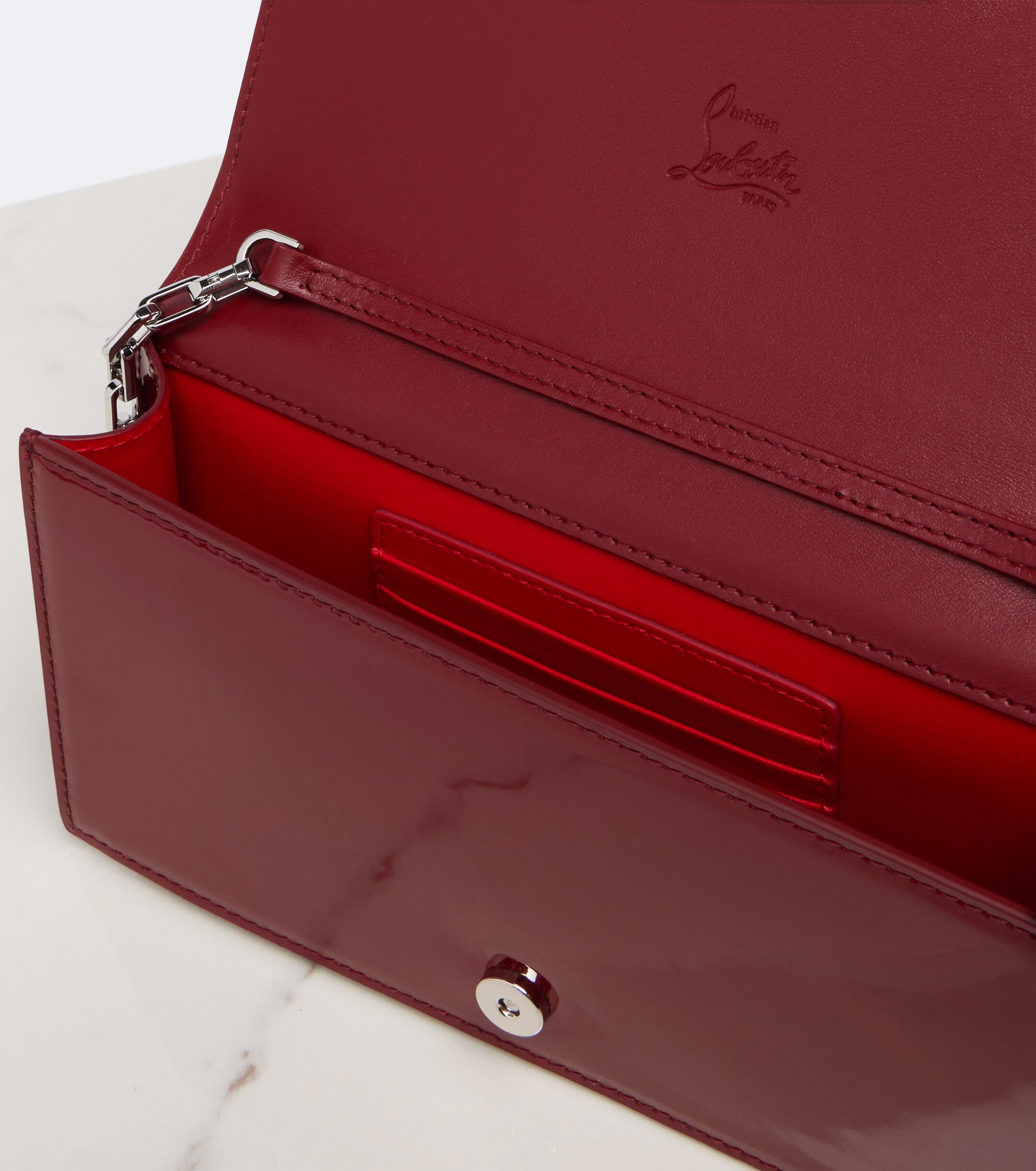 CHRISTIAN LOUBOUTIN Bettina patent leather clutch