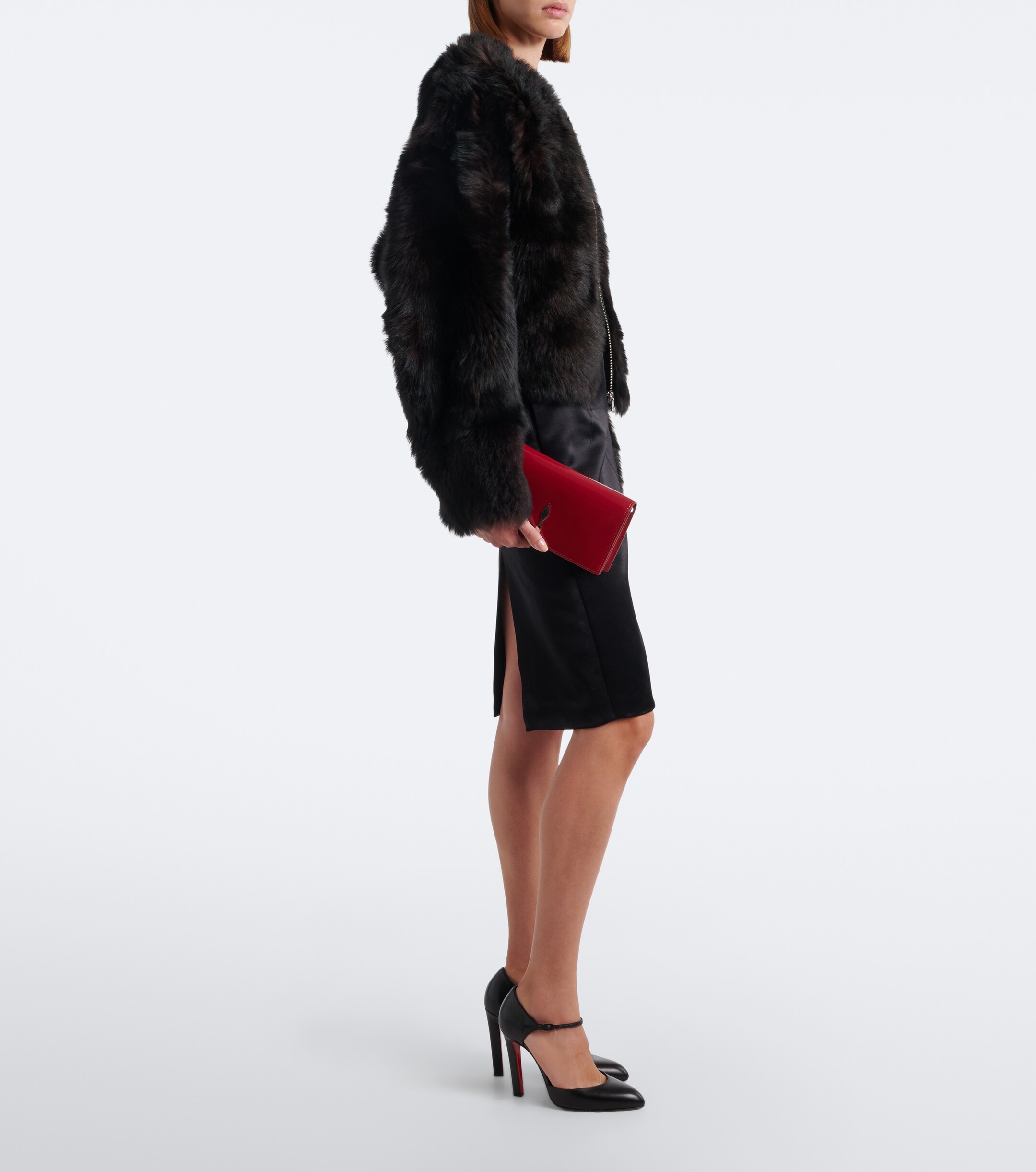 CHRISTIAN LOUBOUTIN Bettina patent leather clutch