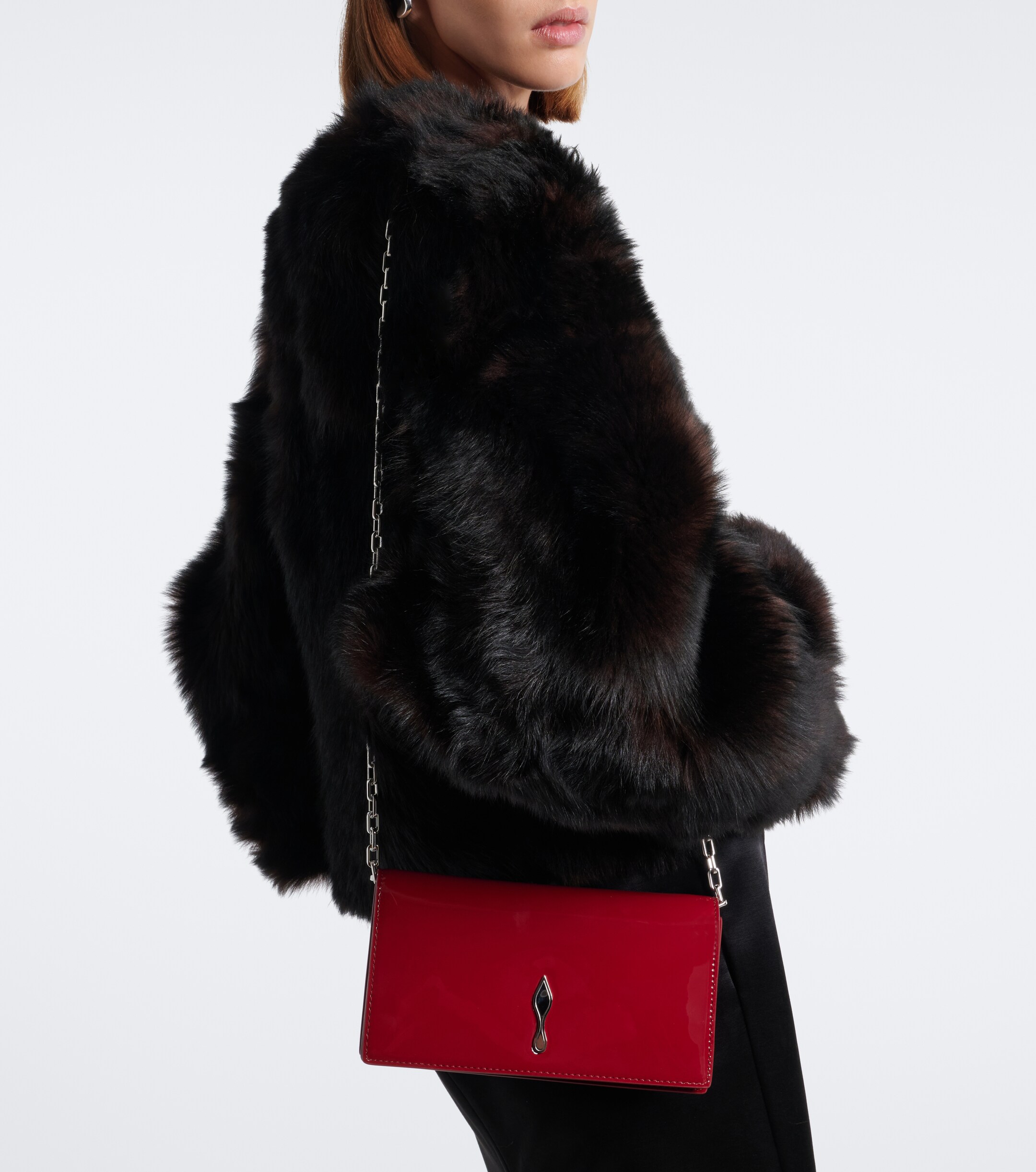 CHRISTIAN LOUBOUTIN Bettina patent leather clutch