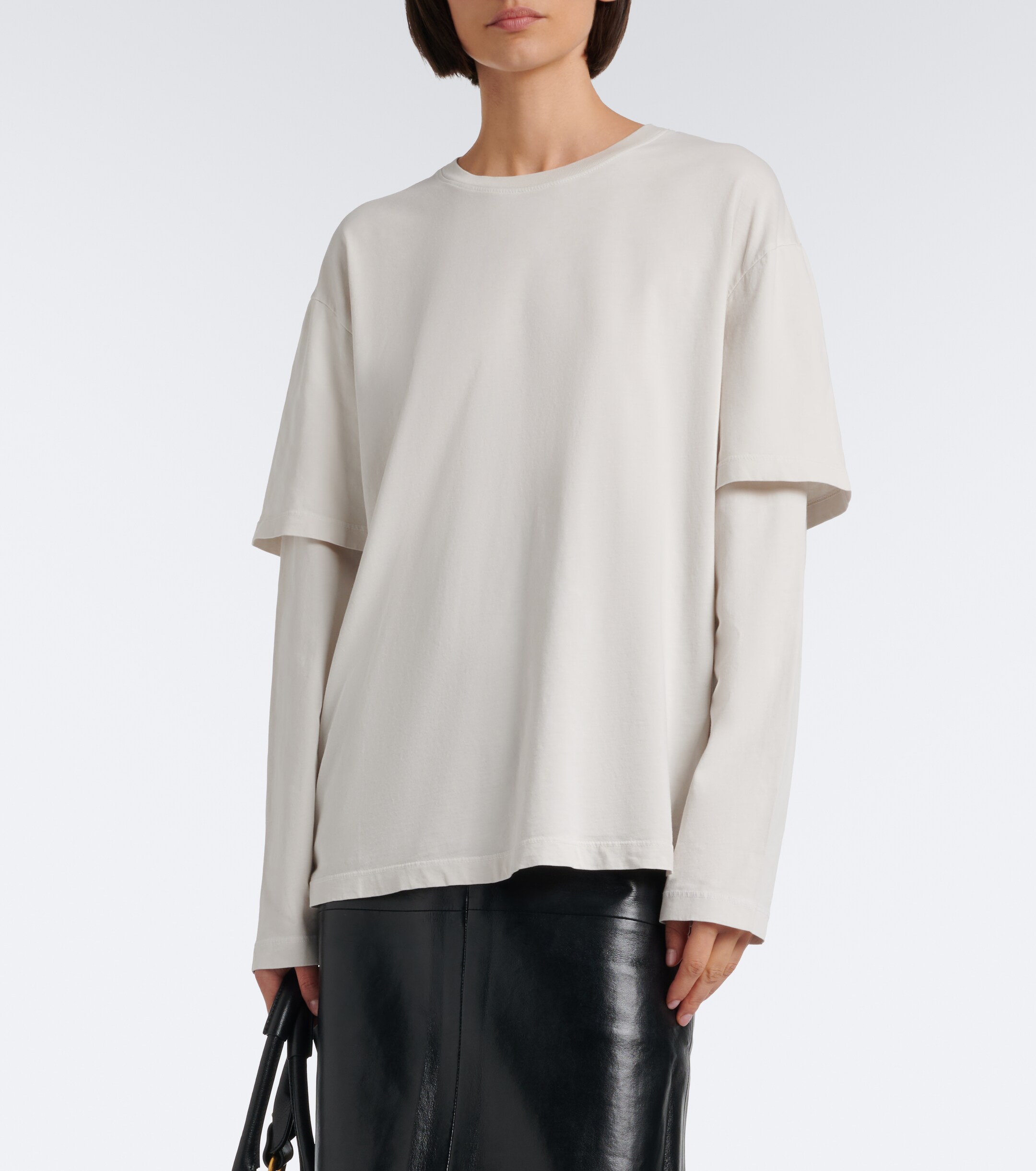 Agolde Agolde Lois layered cotton jersey T-shirt