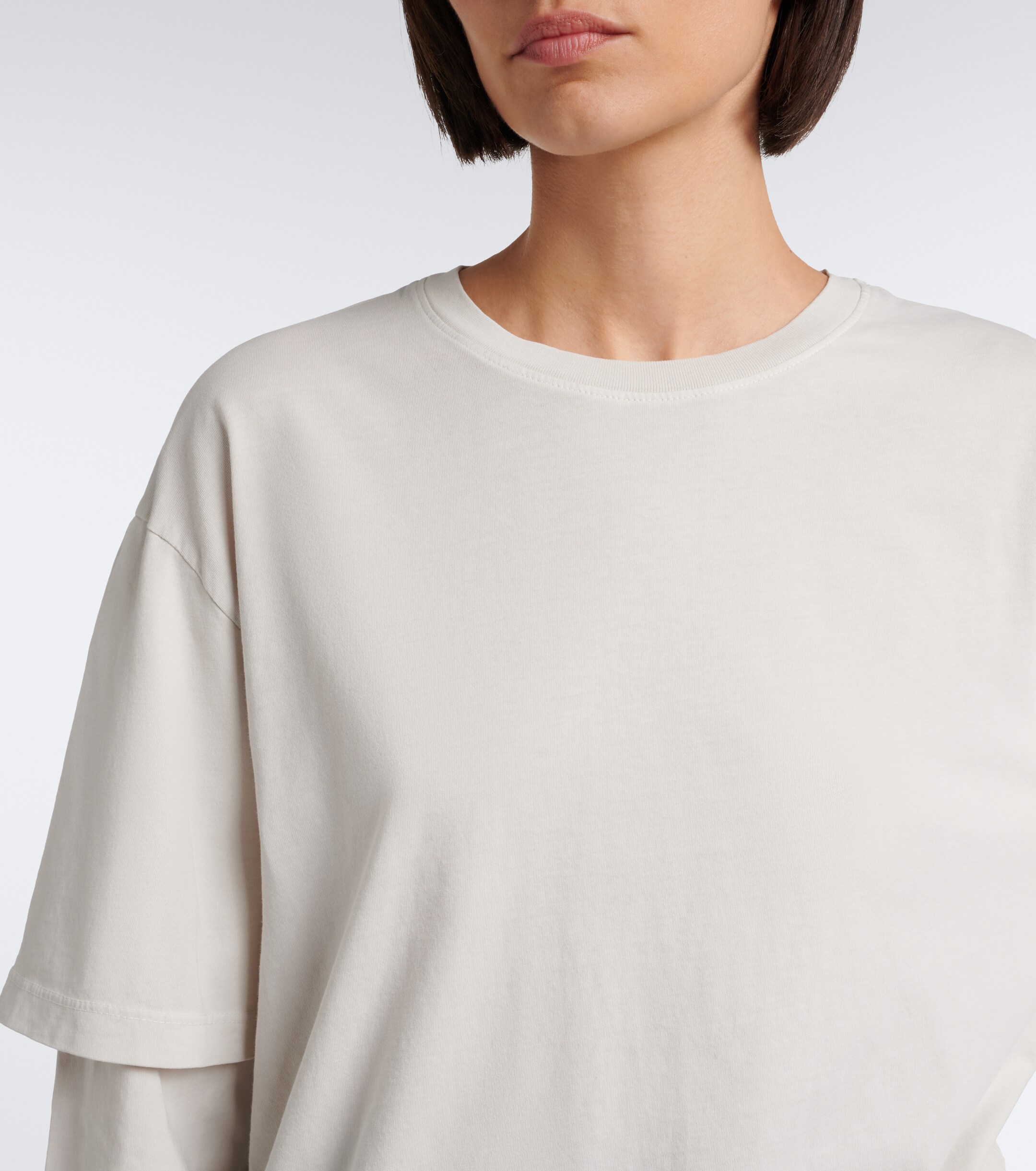 Agolde Agolde Lois layered cotton jersey T-shirt