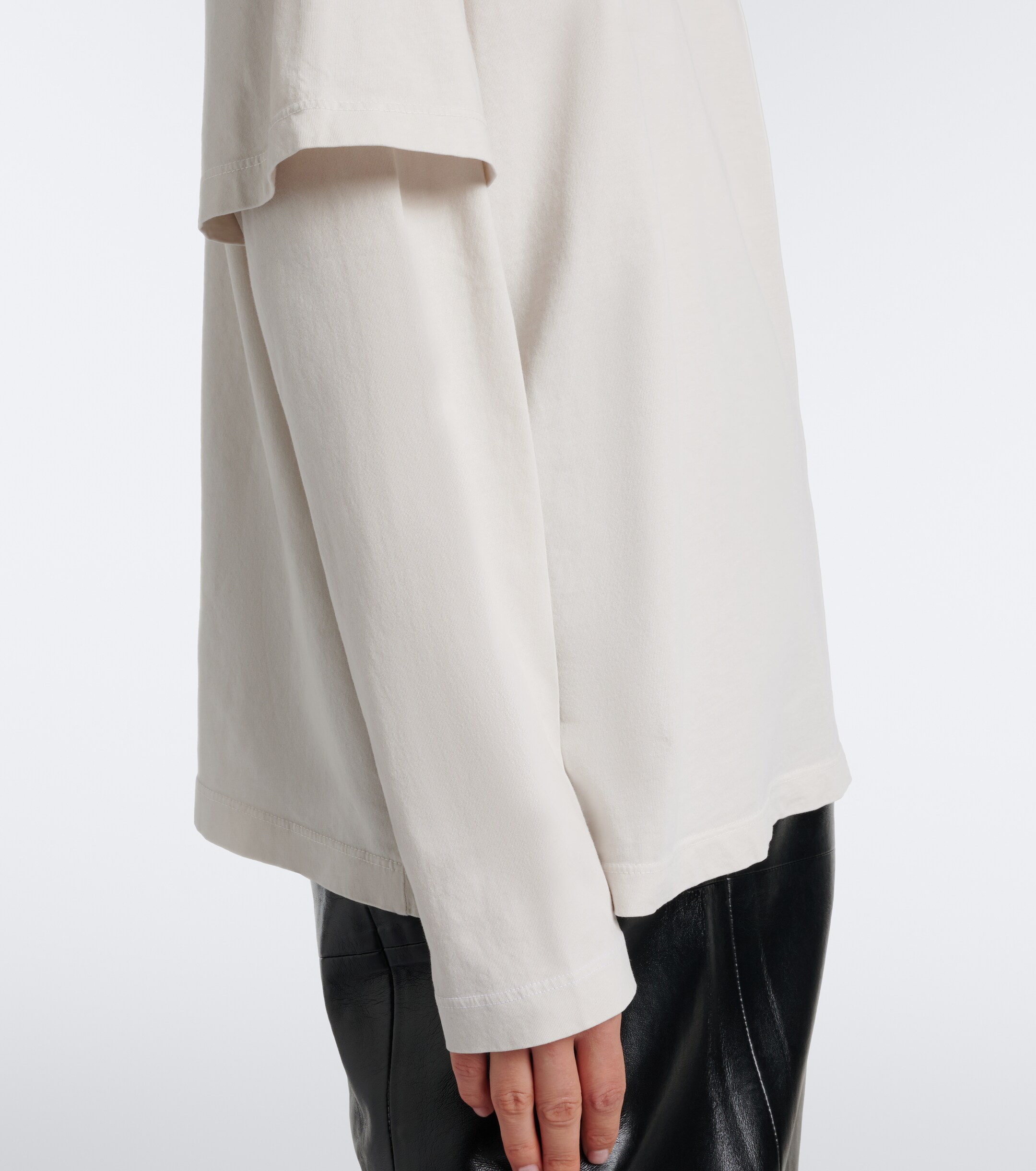 Agolde Agolde Lois layered cotton jersey T-shirt