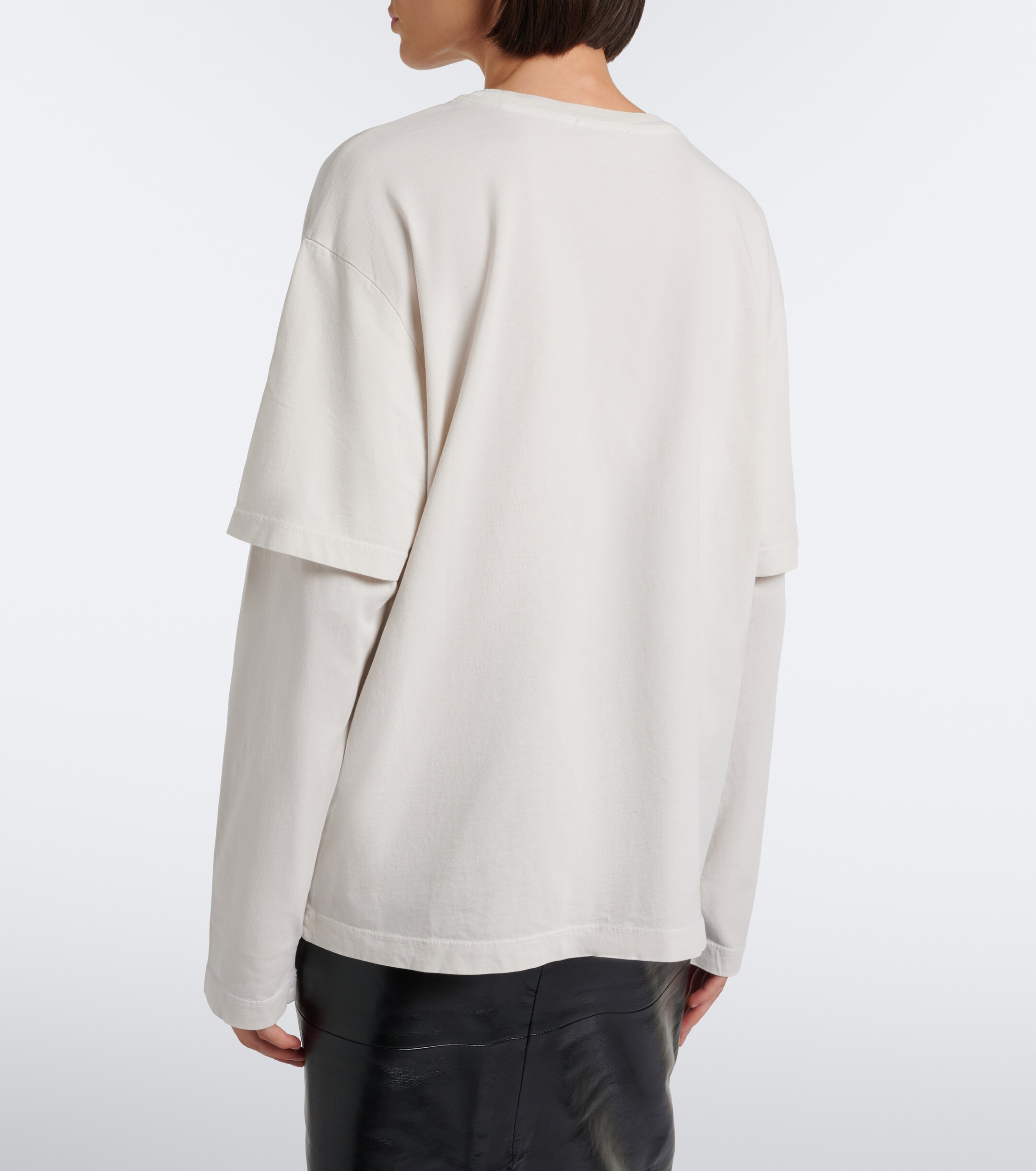 Agolde Agolde Lois layered cotton jersey T-shirt