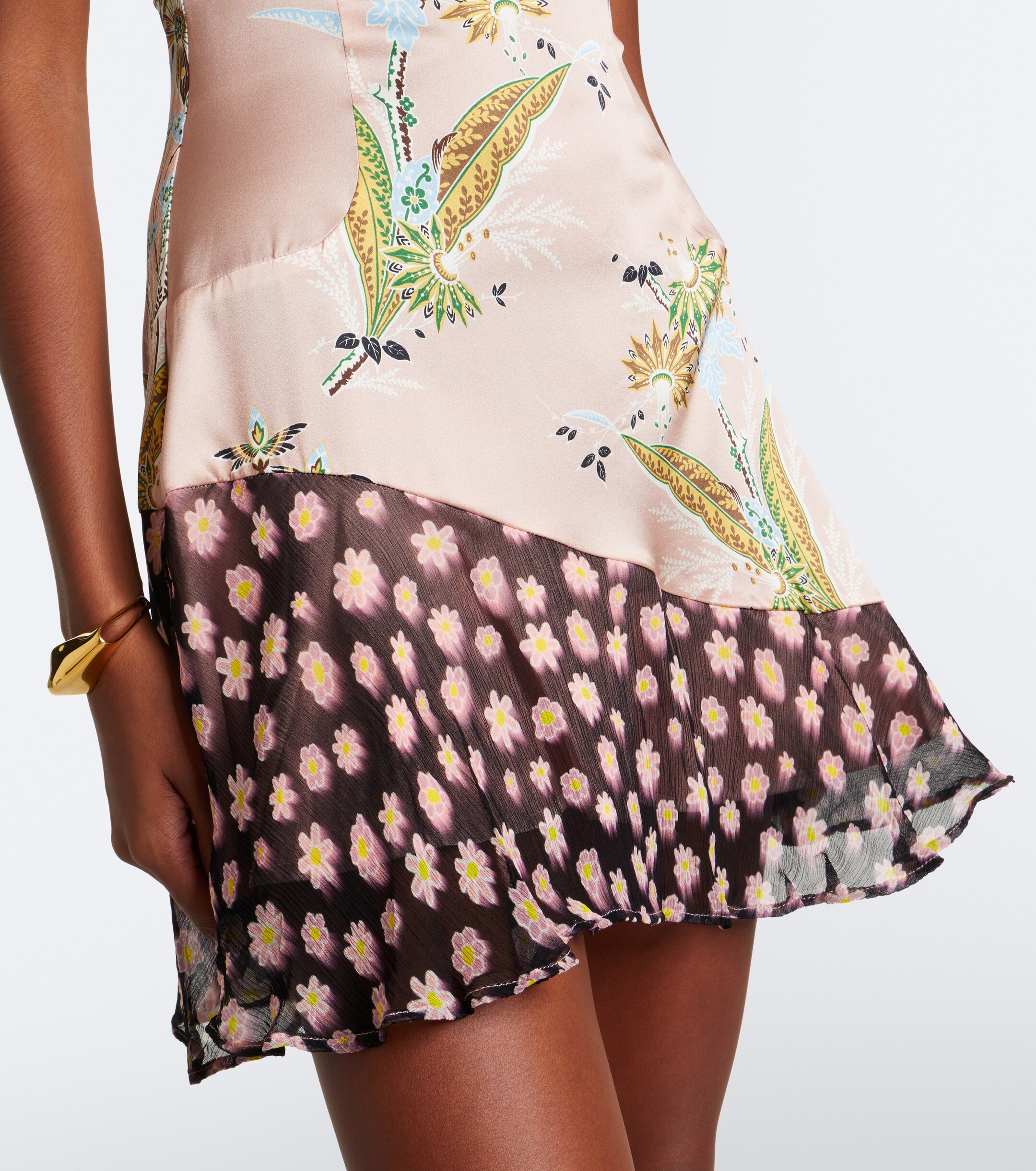 Staud Staud Rae floral silk-blend satin minidress