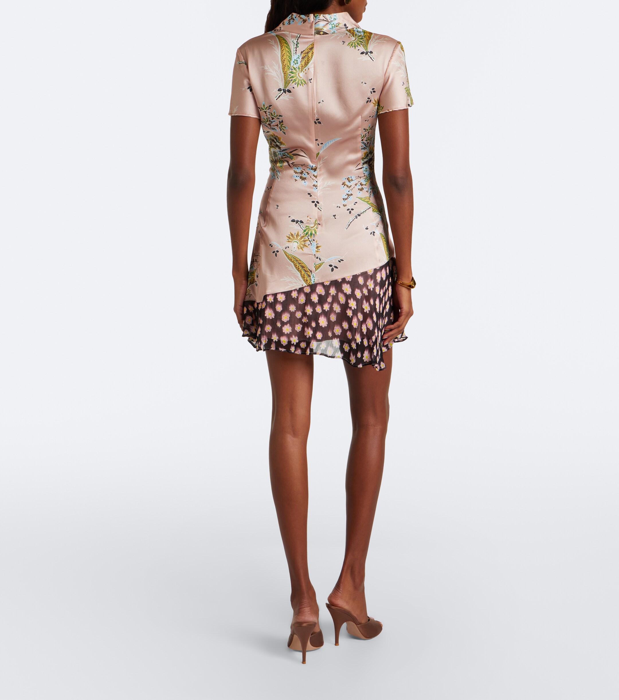 Staud Staud Rae floral silk-blend satin minidress