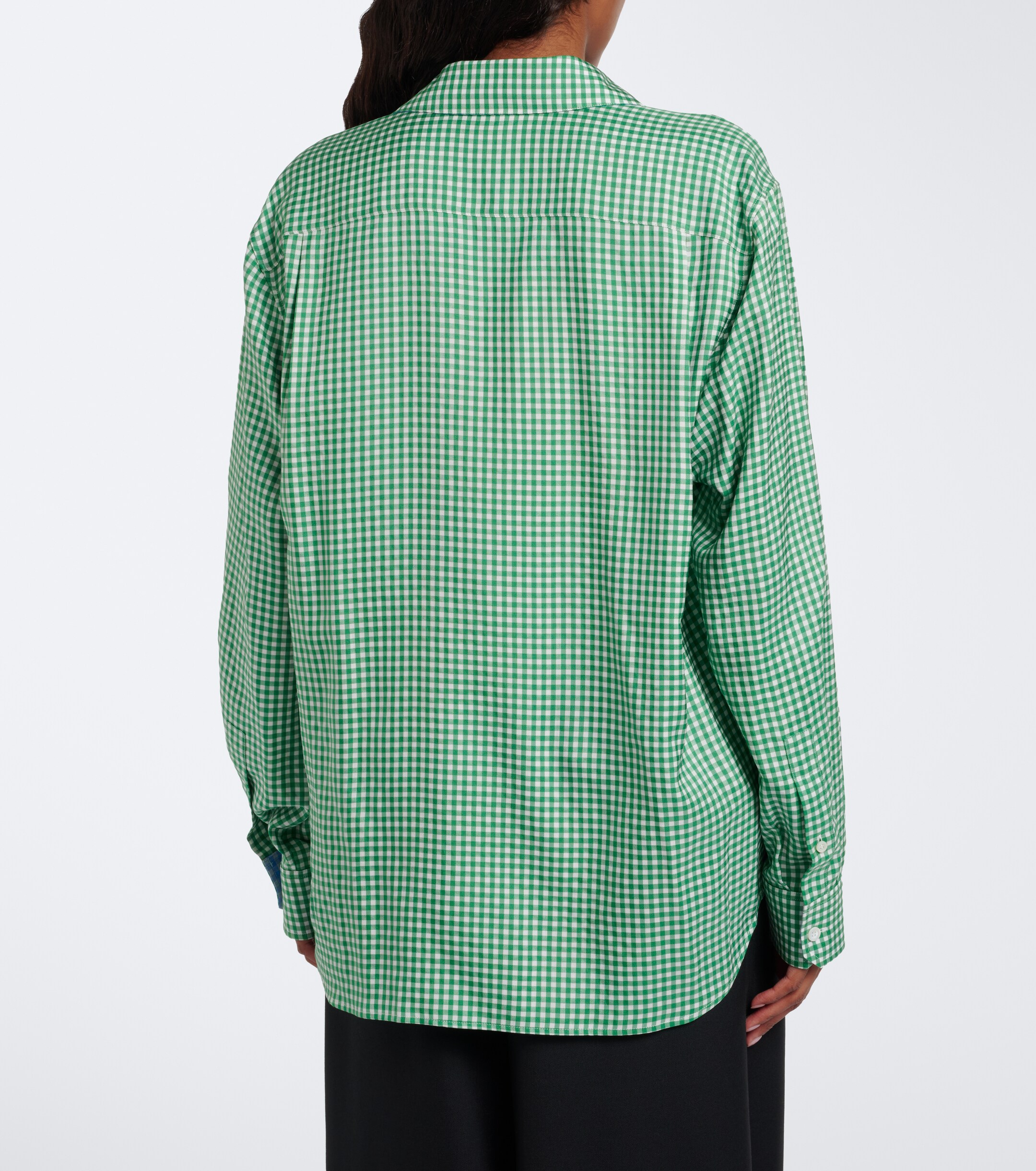 Loewe Loewe Double L gingham silk twill shirt