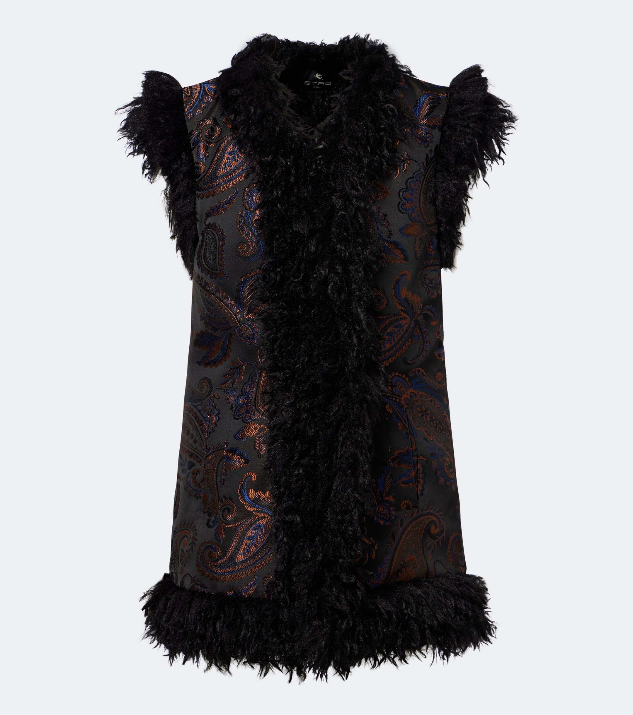 Etro Etro Fringed paisley jacquard vest